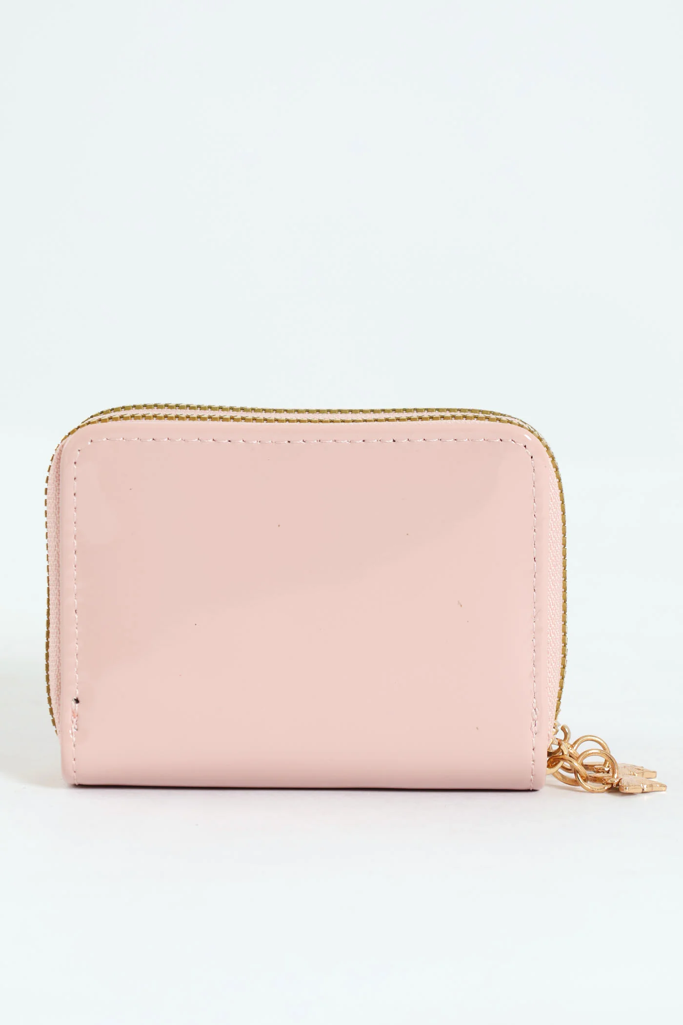 Patent Butterfly Charm Purse - Pink