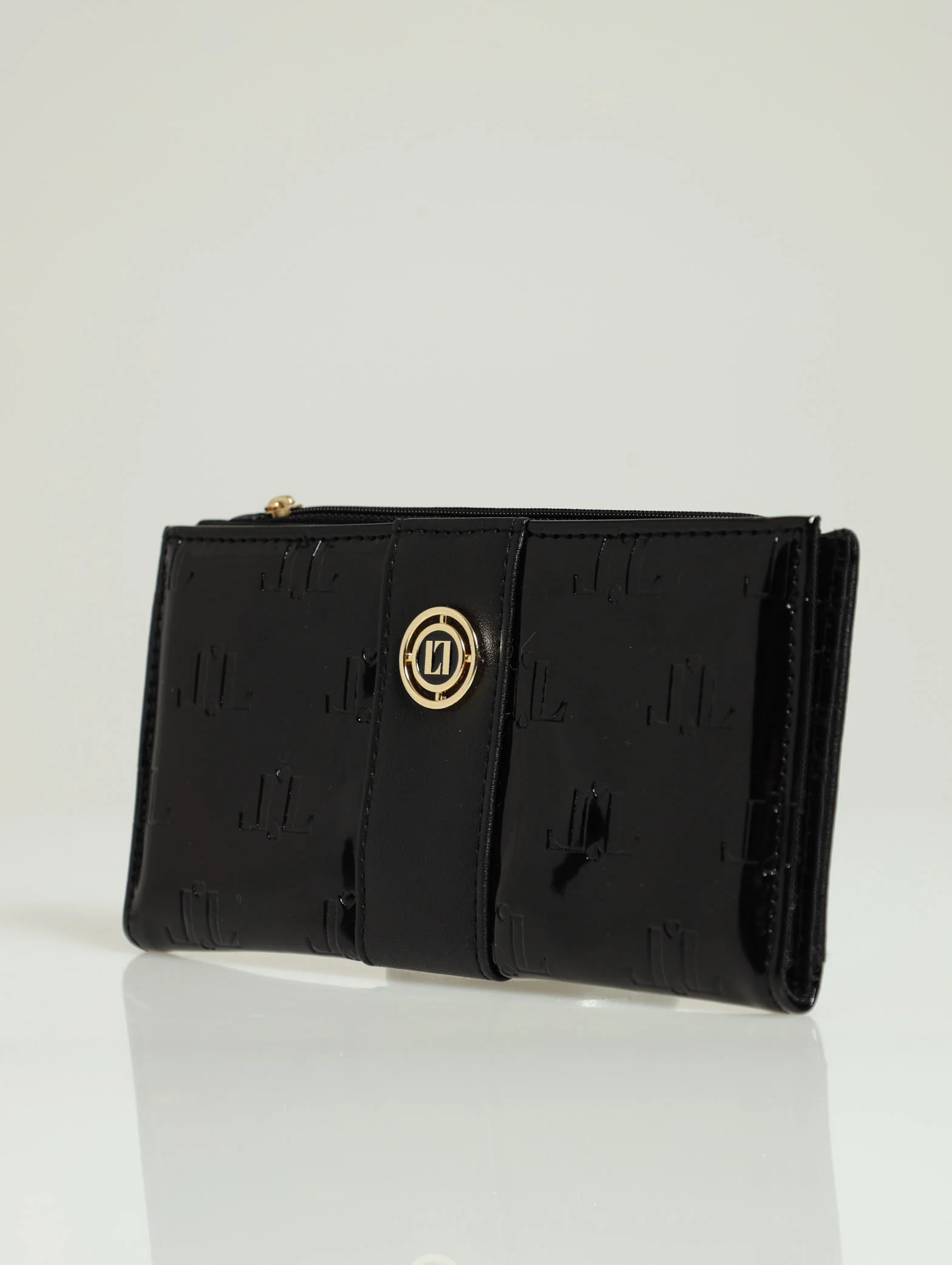Patent Monogram Large Wallet - Black - Image 2