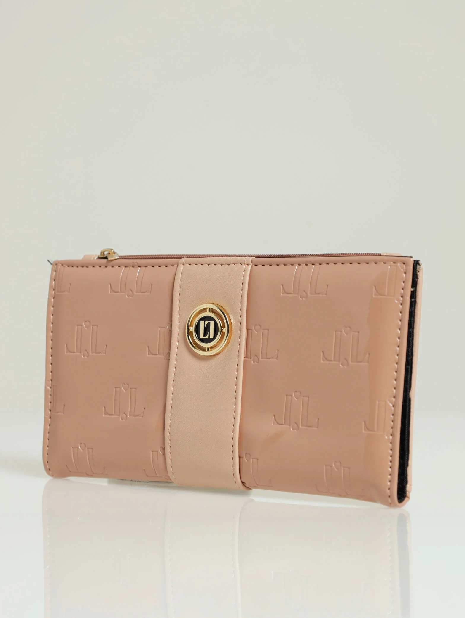 Patent Monogram Large Wallet - Nude - Image 3