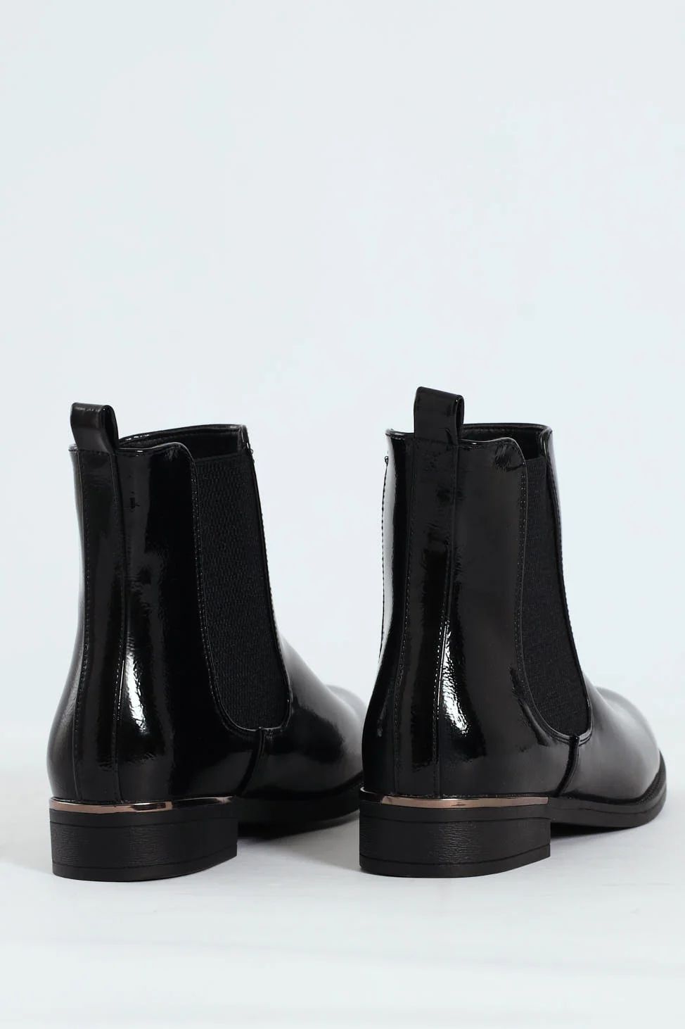 Patent Short Black Boot - Black - Image 2