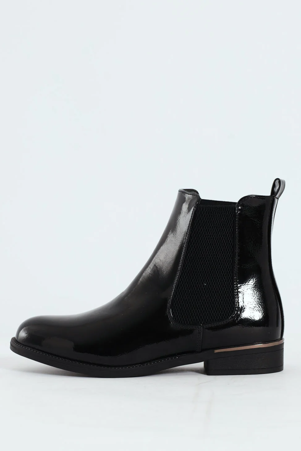 Patent Short Black Boot - Black - Image 6