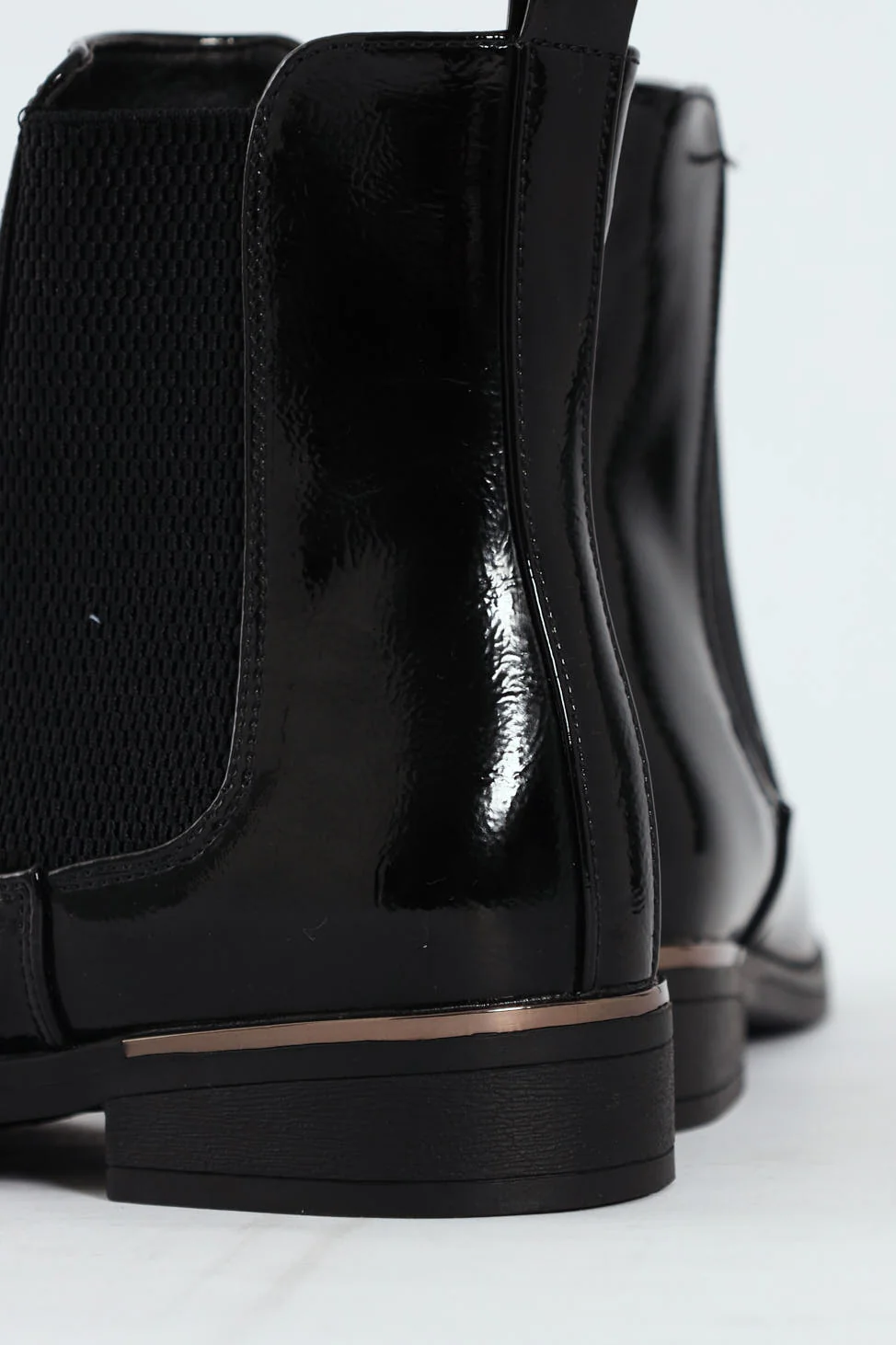 Patent Short Black Boot - Black - Image 7