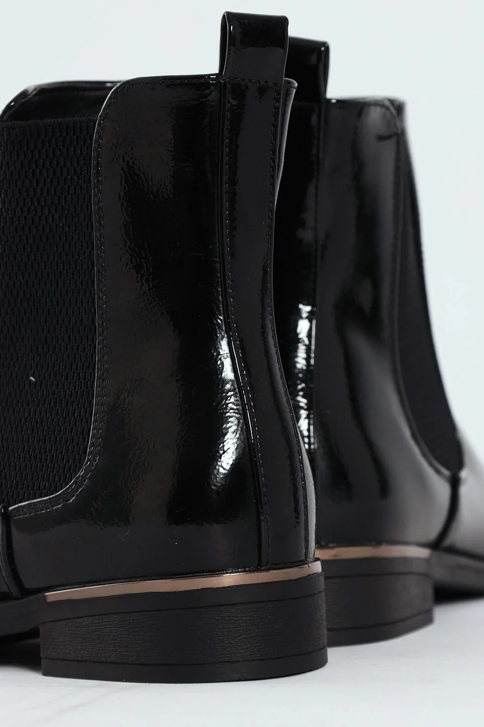 Patent Short Black Boot - Black - Image 8
