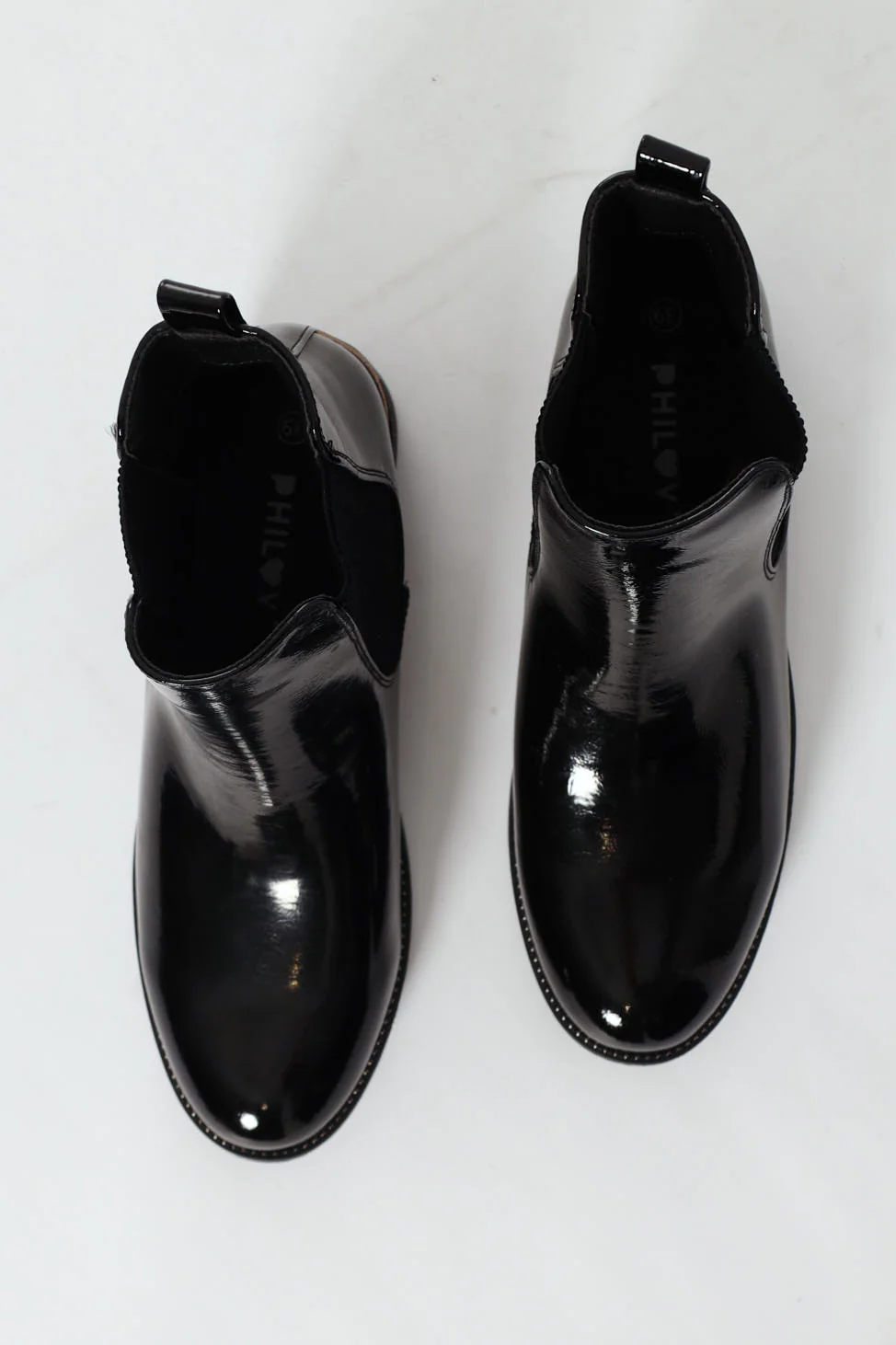 Patent Short Black Boot - Black - Image 9