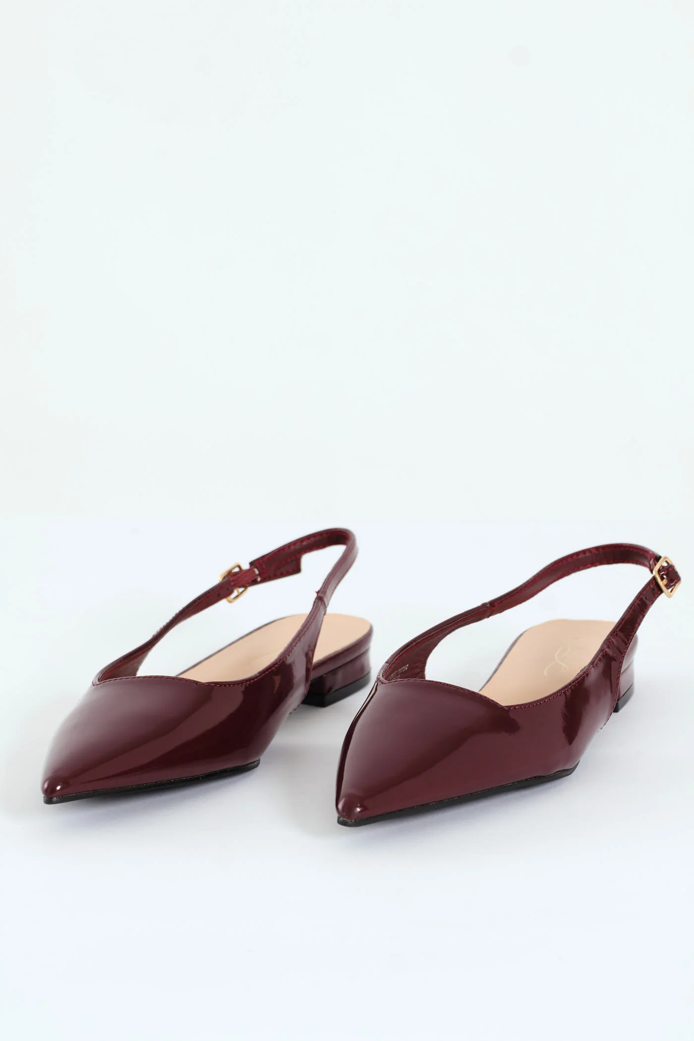 Patent Slingback Pump - Burgundy - Image 2
