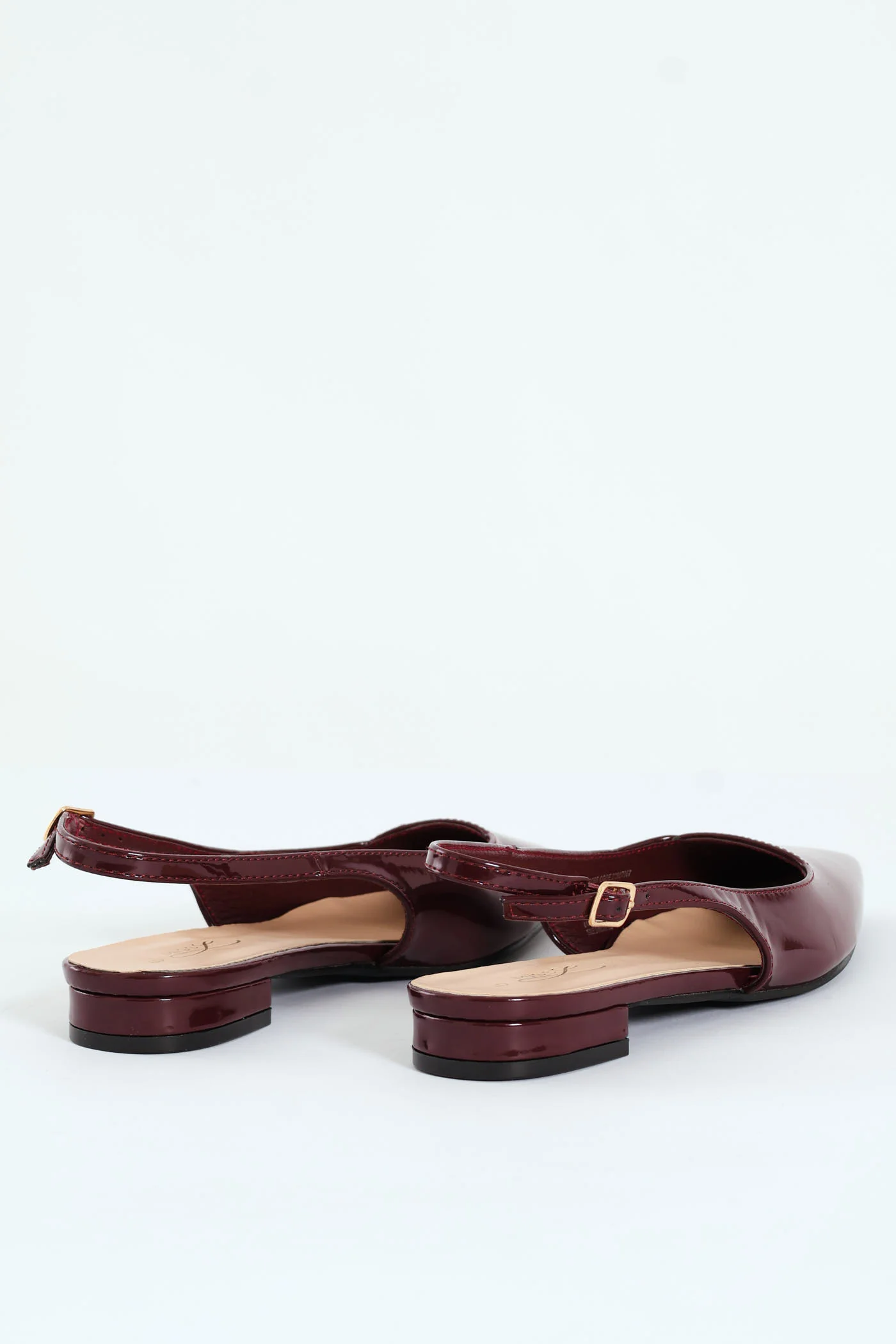 Patent Slingback Pump - Burgundy - Image 3