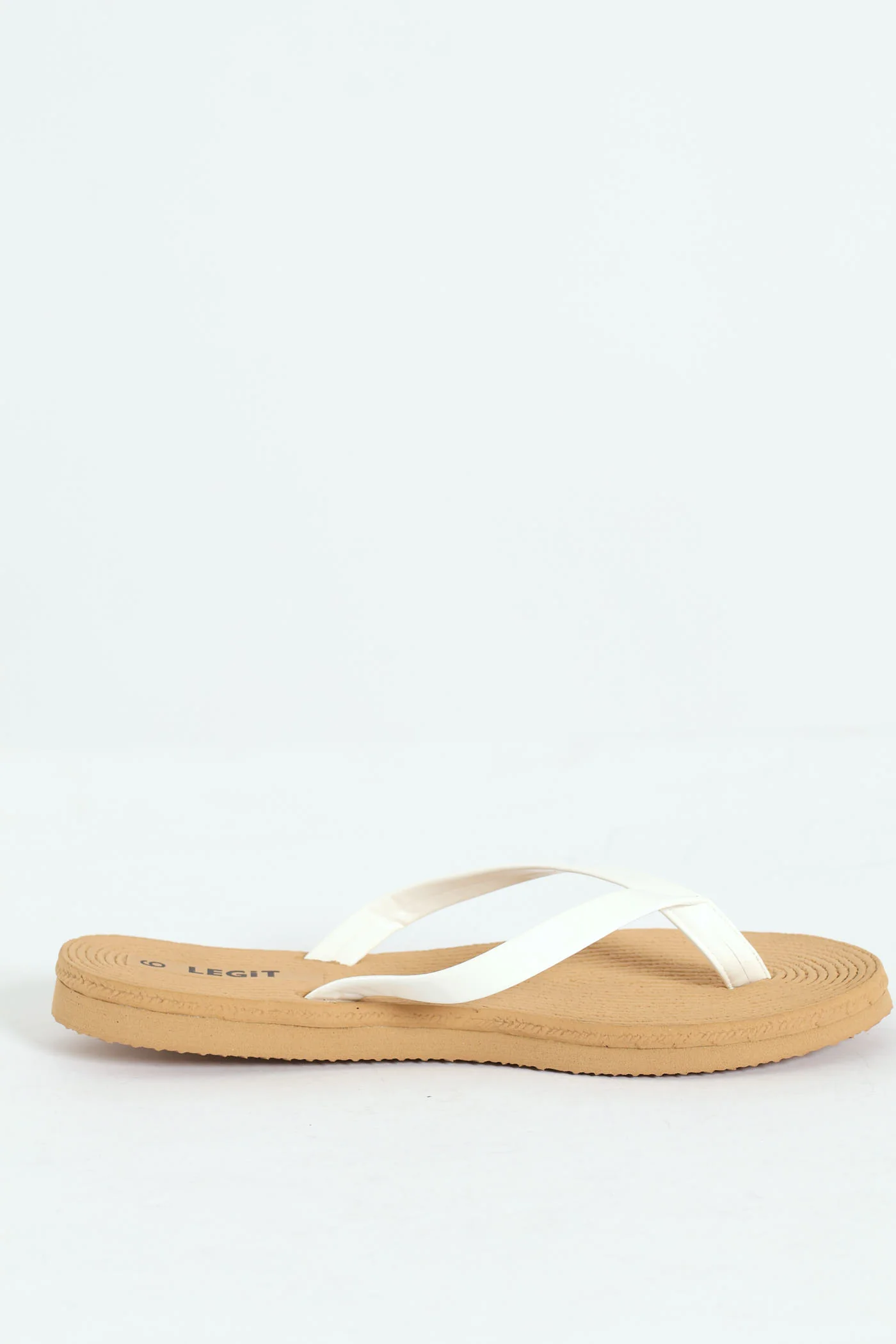 Patent Thong Sandal - White - Image 3