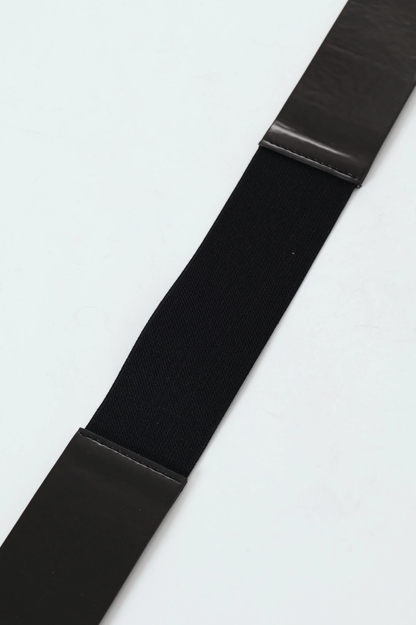 Patent Waisted Eyelet Belt - Black - Image 3