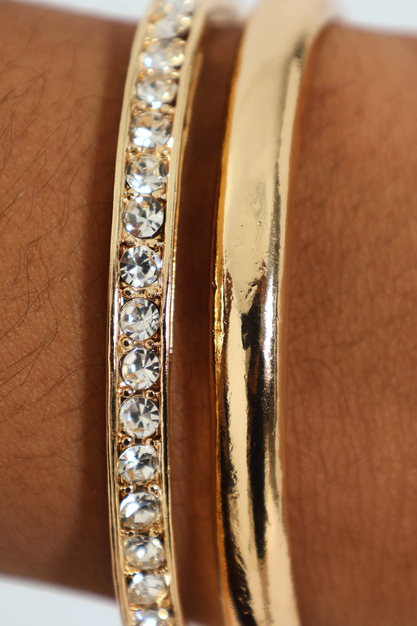 Diamante Cuffed Bracelet - Gold - Image 3