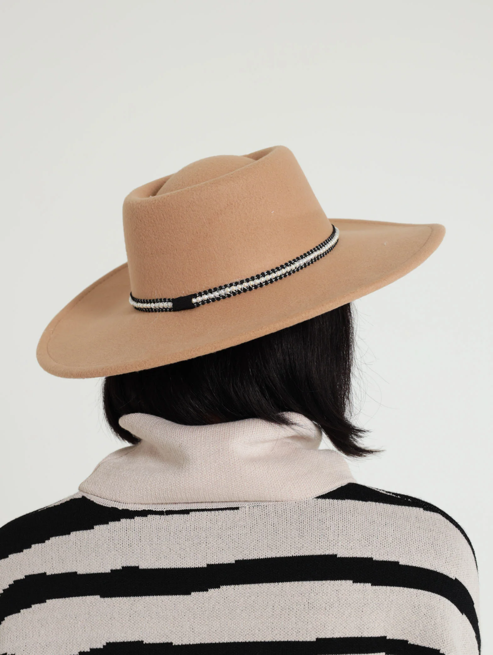 Pearl Detail Felt Boater - Image 3