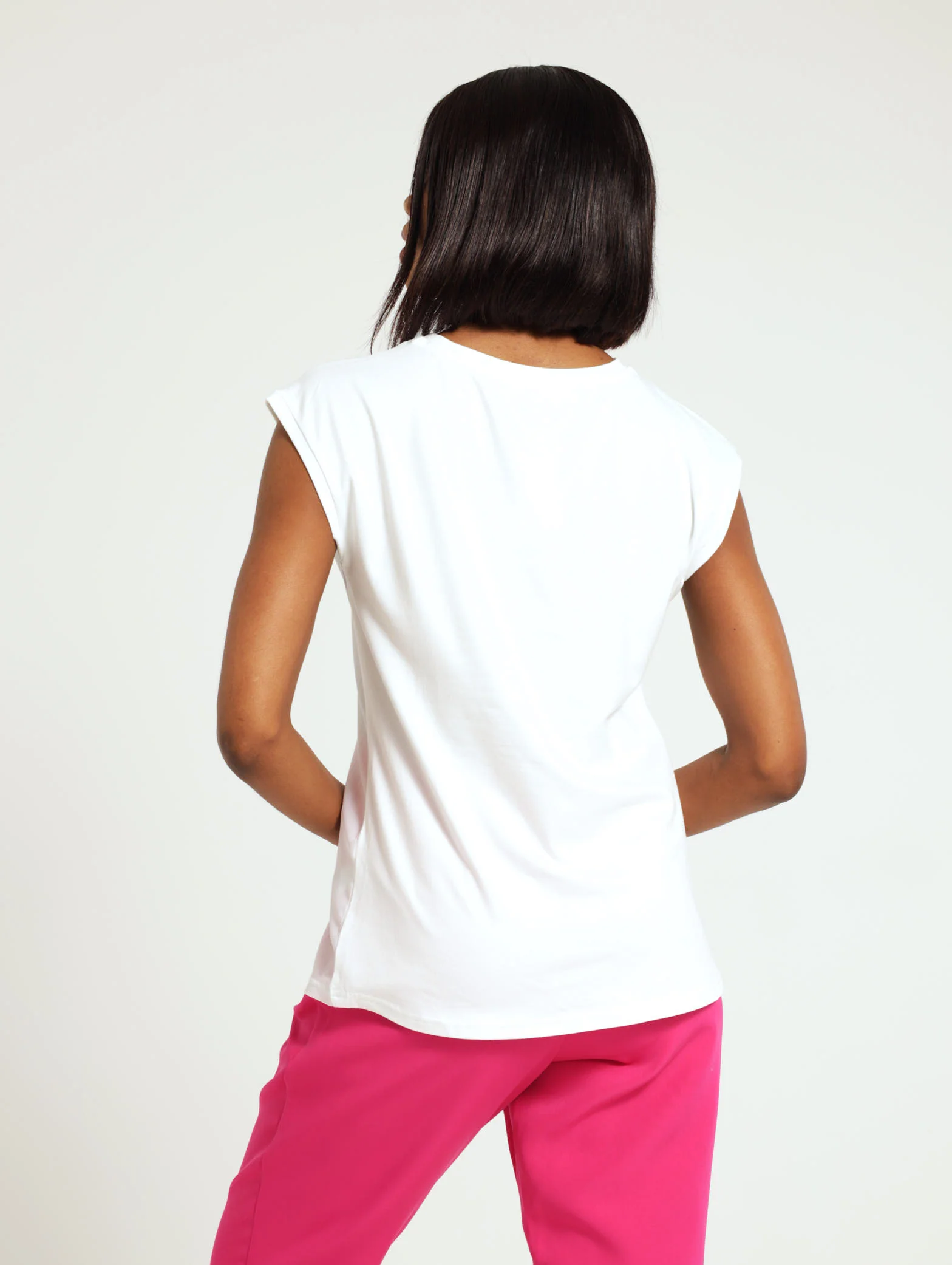 Pearl Hoop Knit Woven Combo Top - Image 3