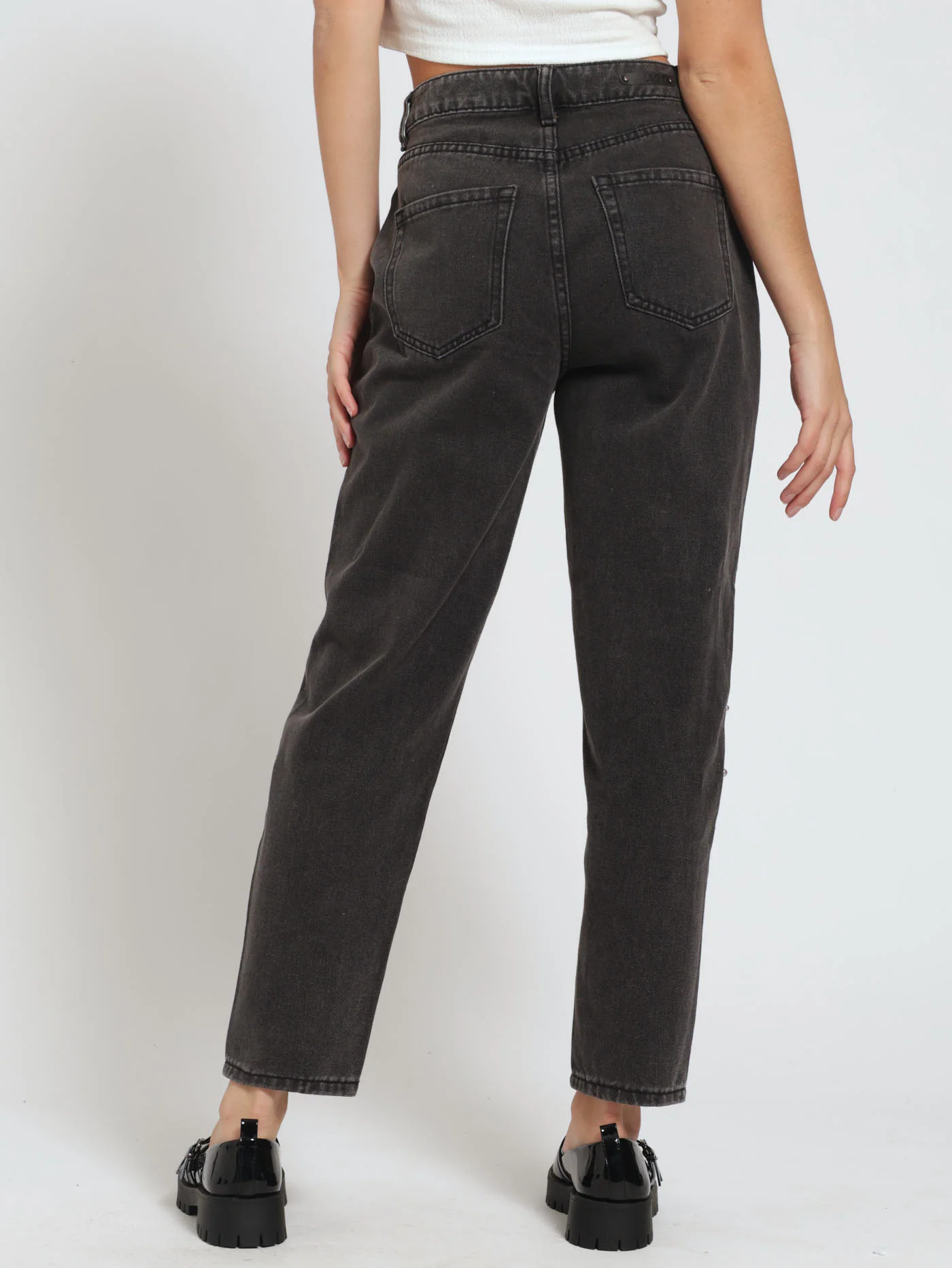 Pearl Mom Jean - Black - Image 3
