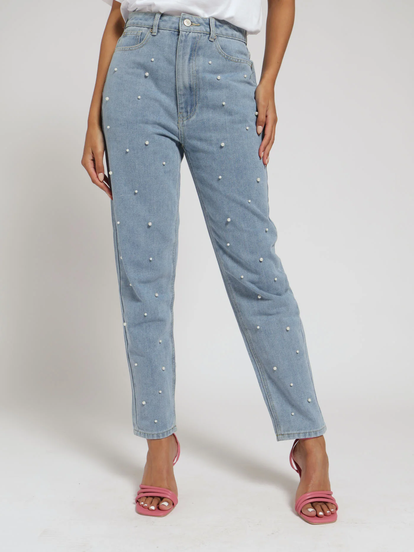 Pearl Mom Jean - Stonewash