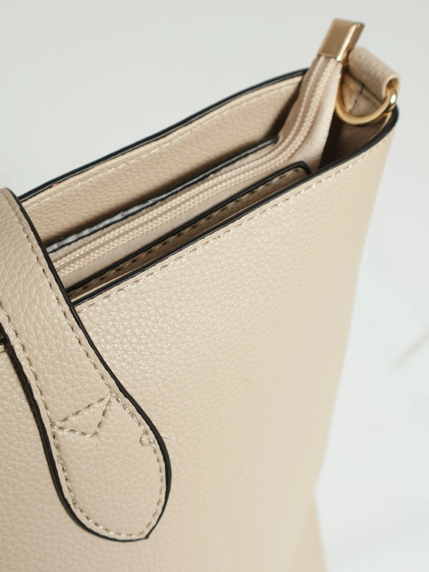 Pebble Minimal Shopper Bag - Cream - Image 3