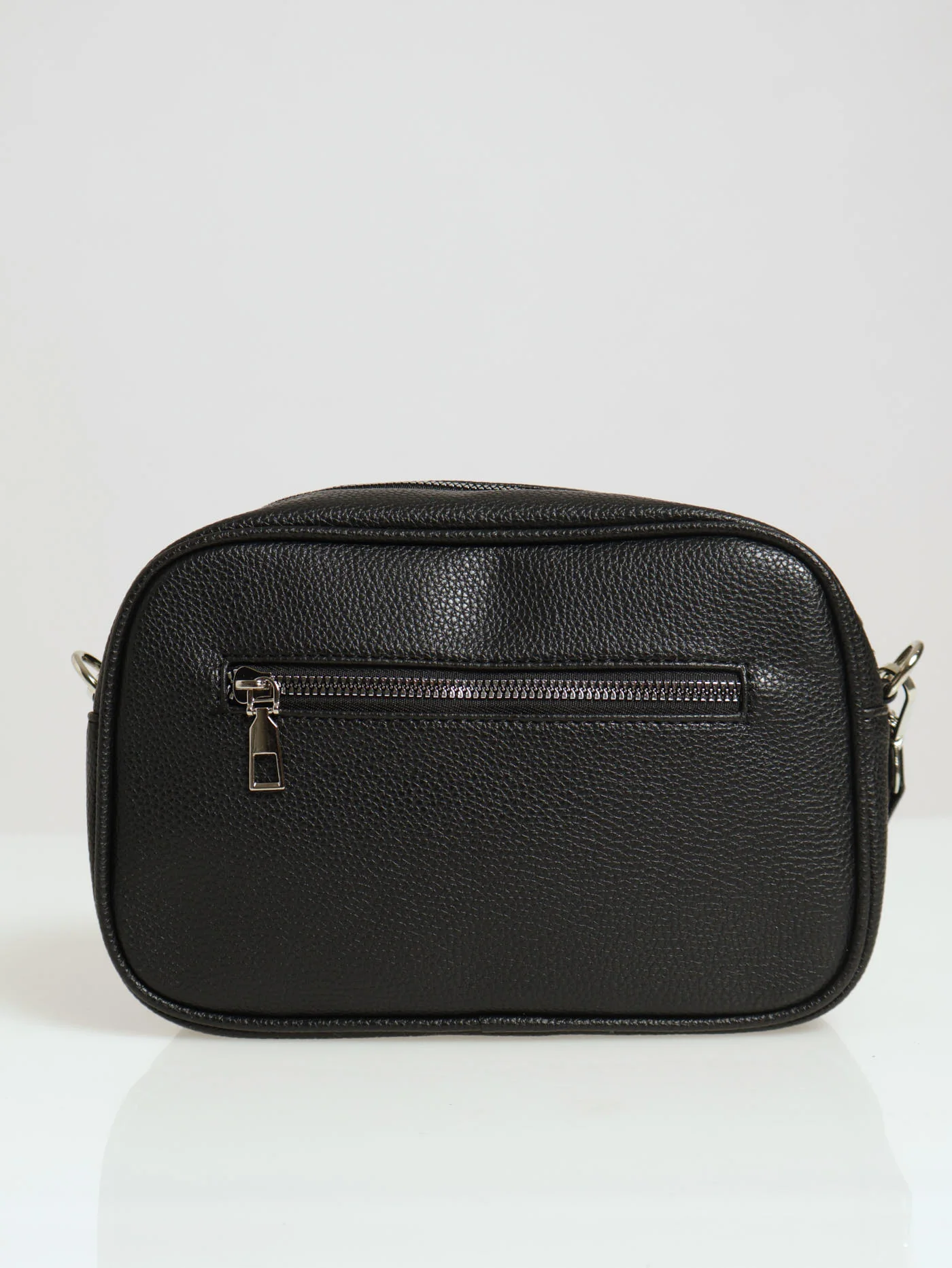 Pebbled Messenger Bag - Black - Image 2
