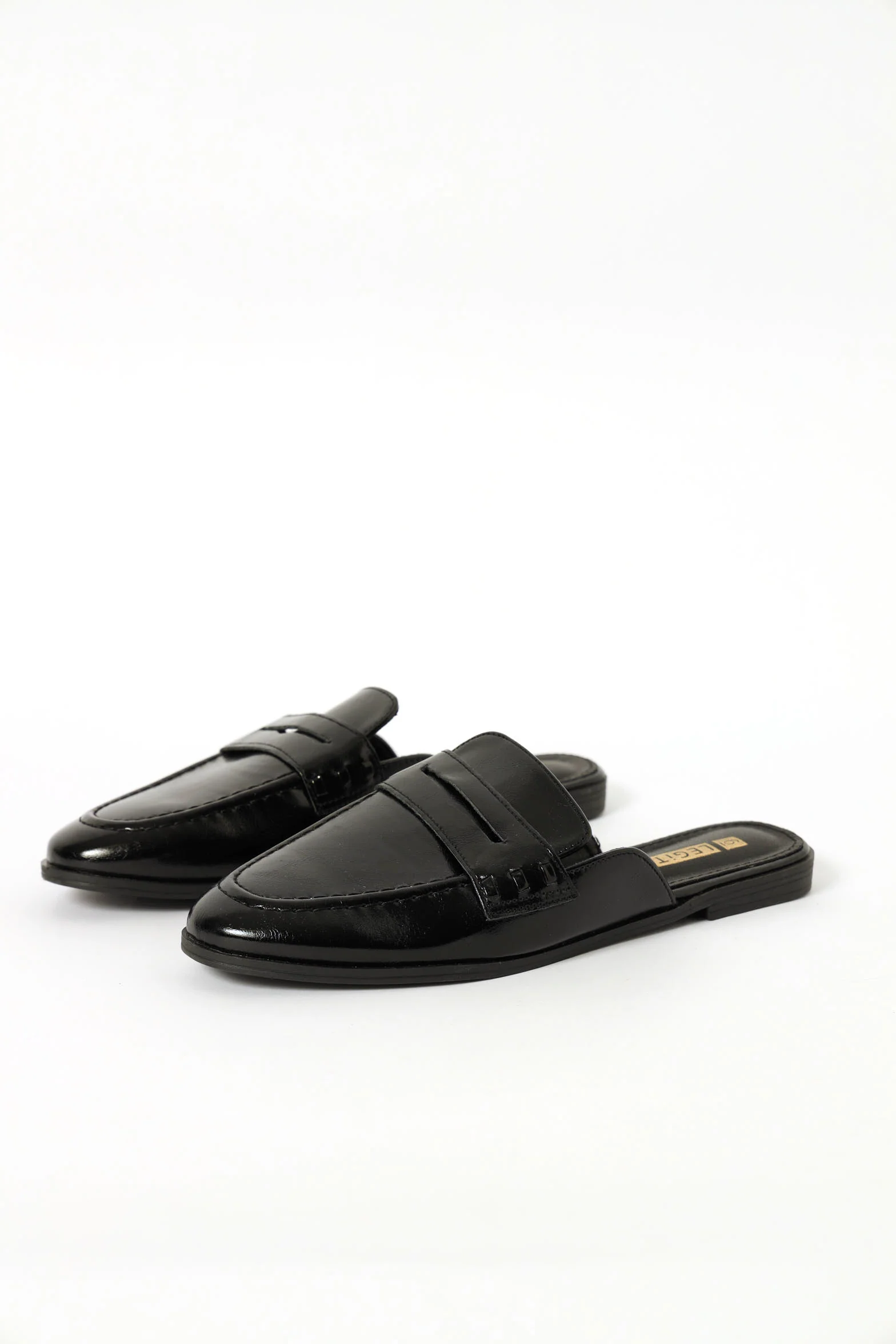 Penny mock Push In Loafer - Black - Image 3