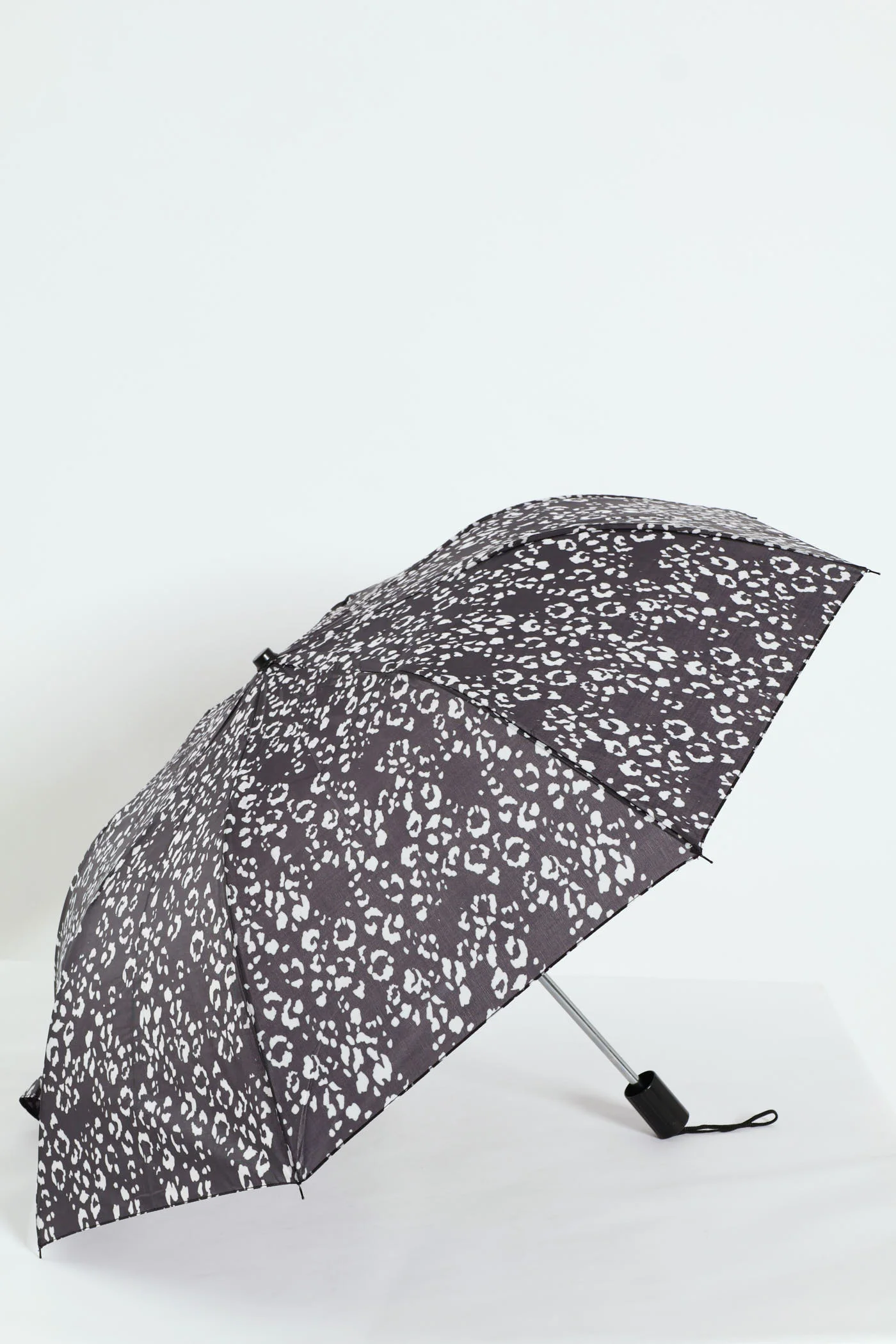 Petal Print Umbrella - Black