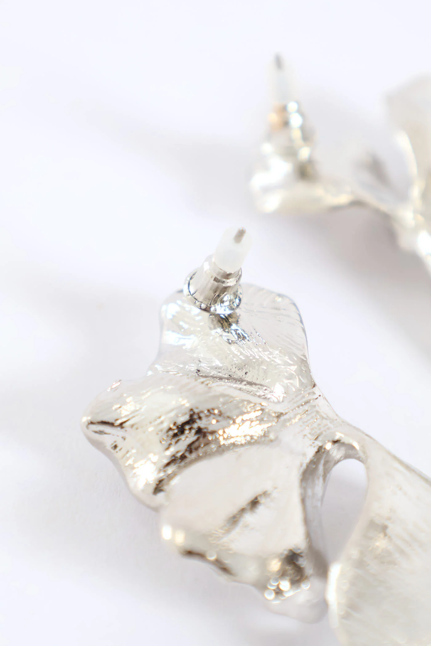 Petal Statement Earrings - Silver - Image 2