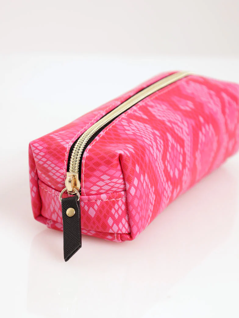 Pink Python Cosmetic Bag - Image 2