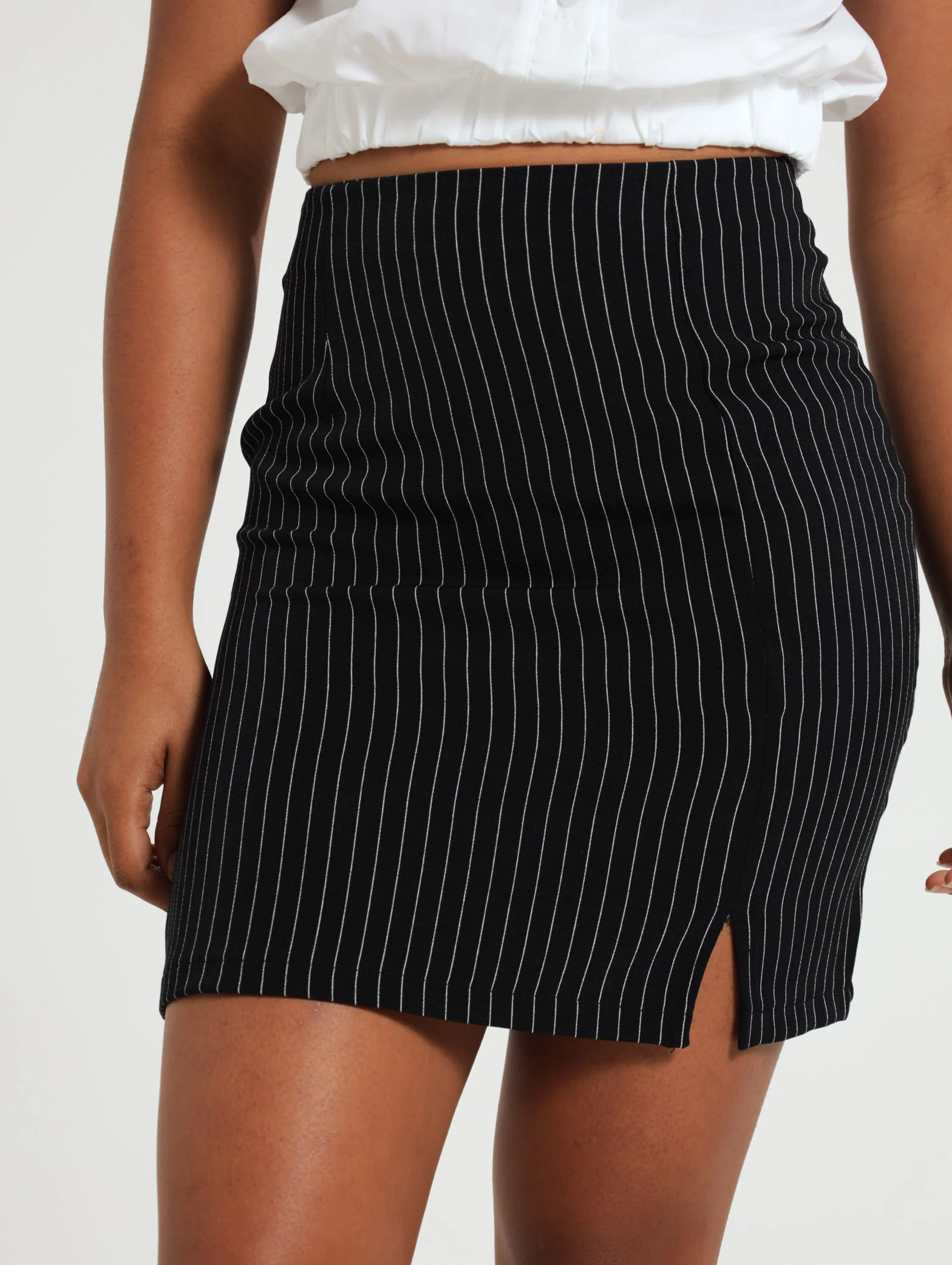 Pinstripe Mini Skirt