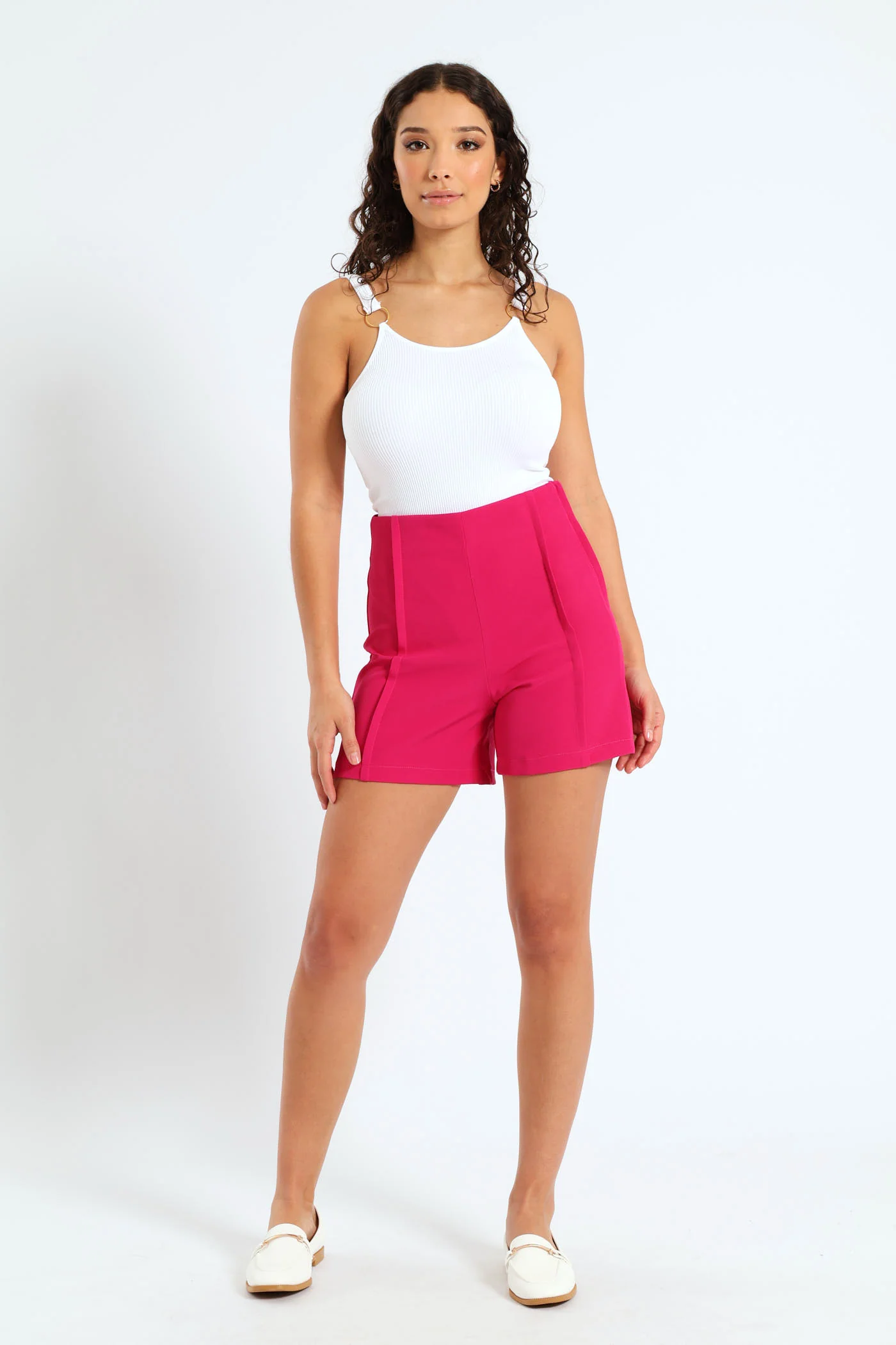 Pintuck Shorts - Pink - Image 5