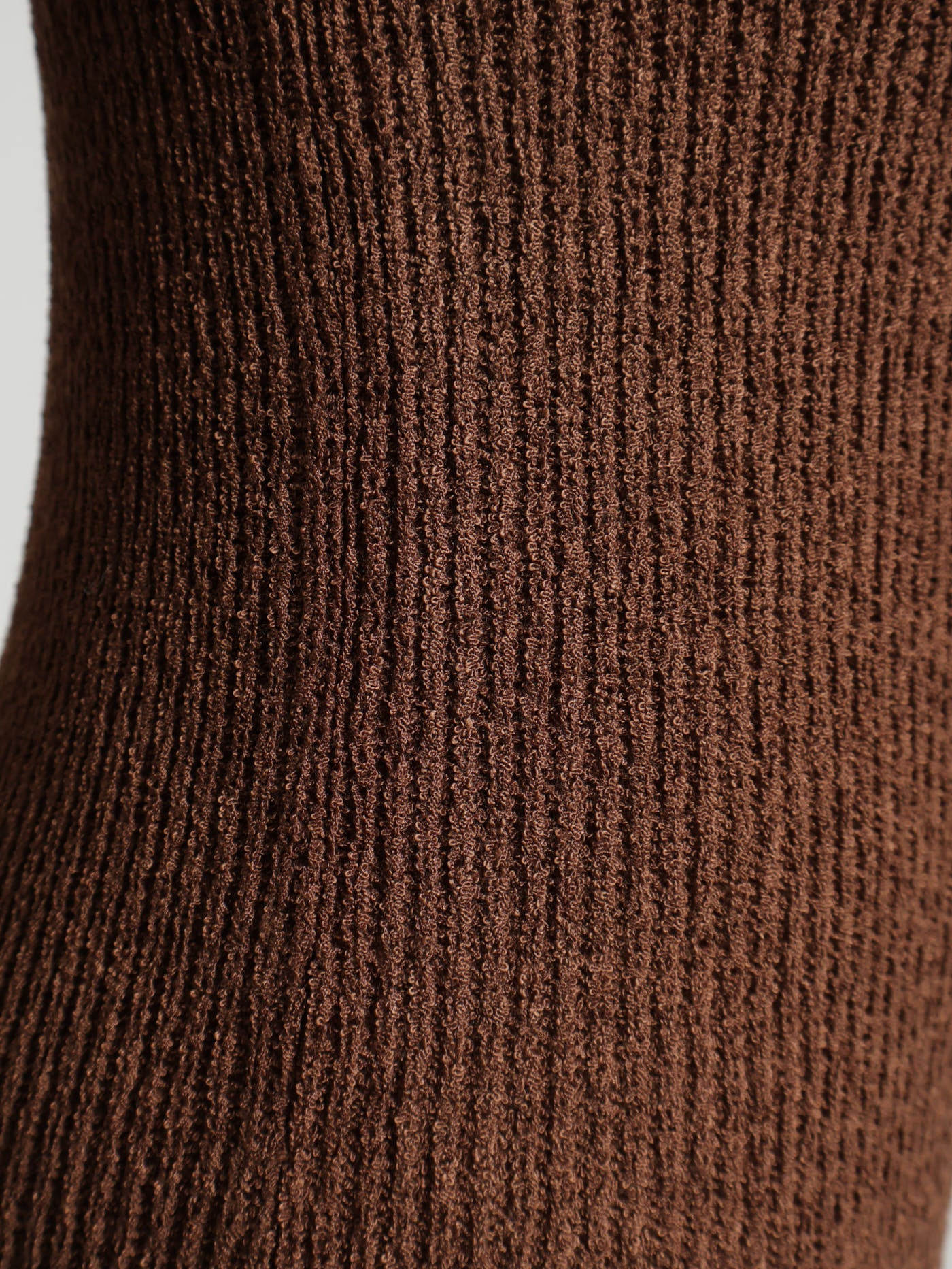 Plain Knitwear Tube Dress - Brown - Image 4