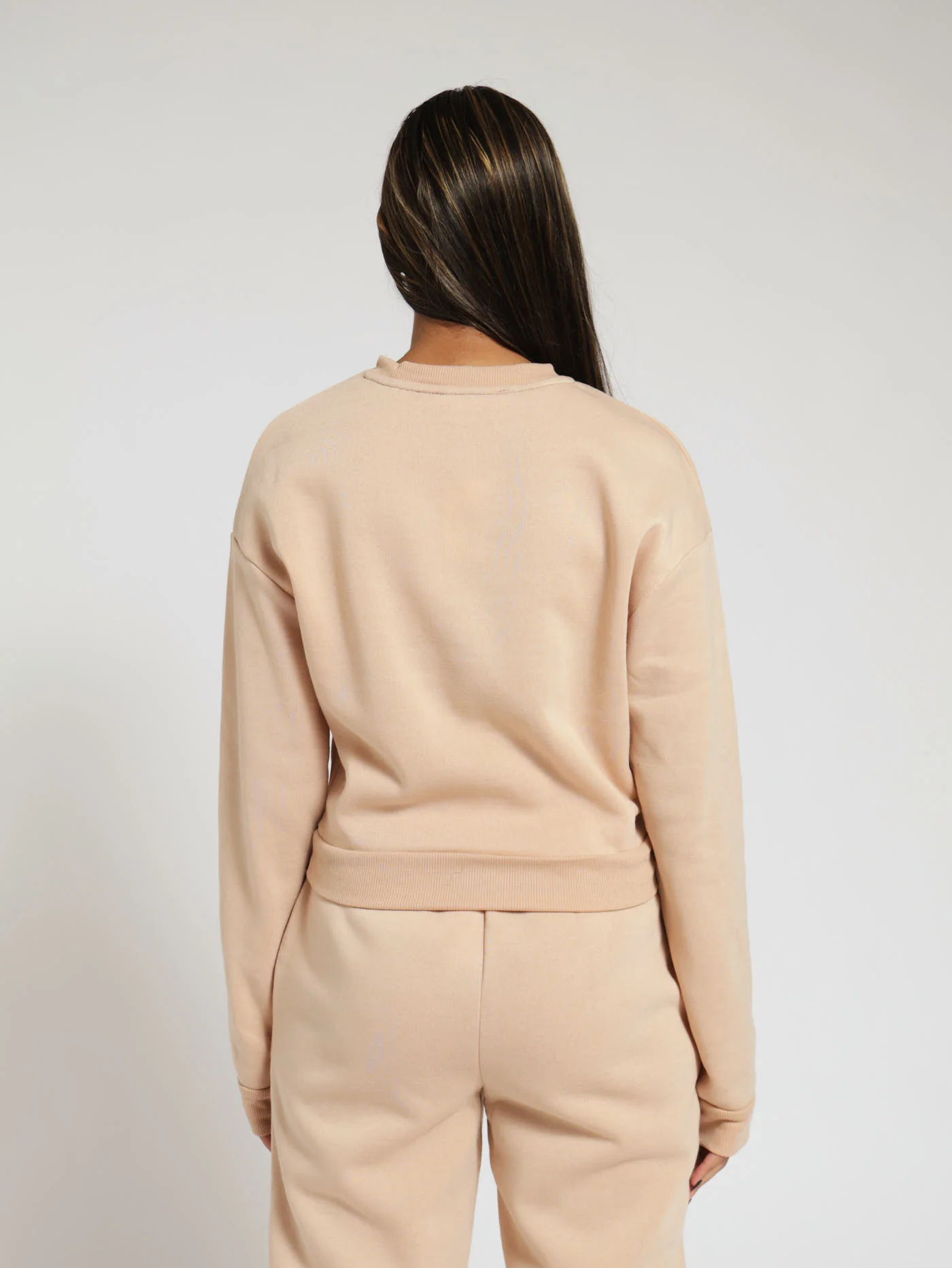 Plain Pullover With Embroidery - Stone - Image 3