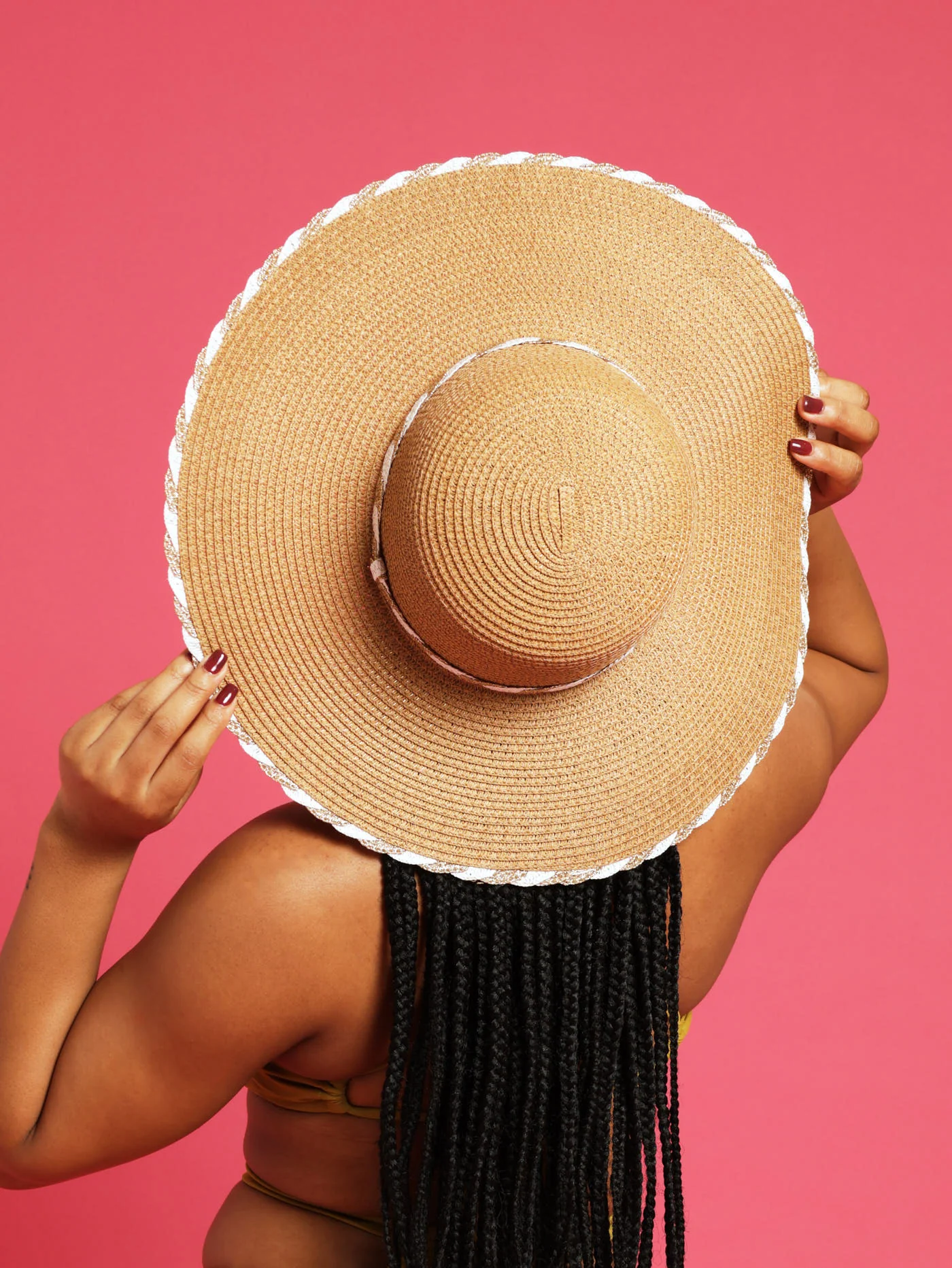 Plait Detail Straw Hat - Natural - Image 2