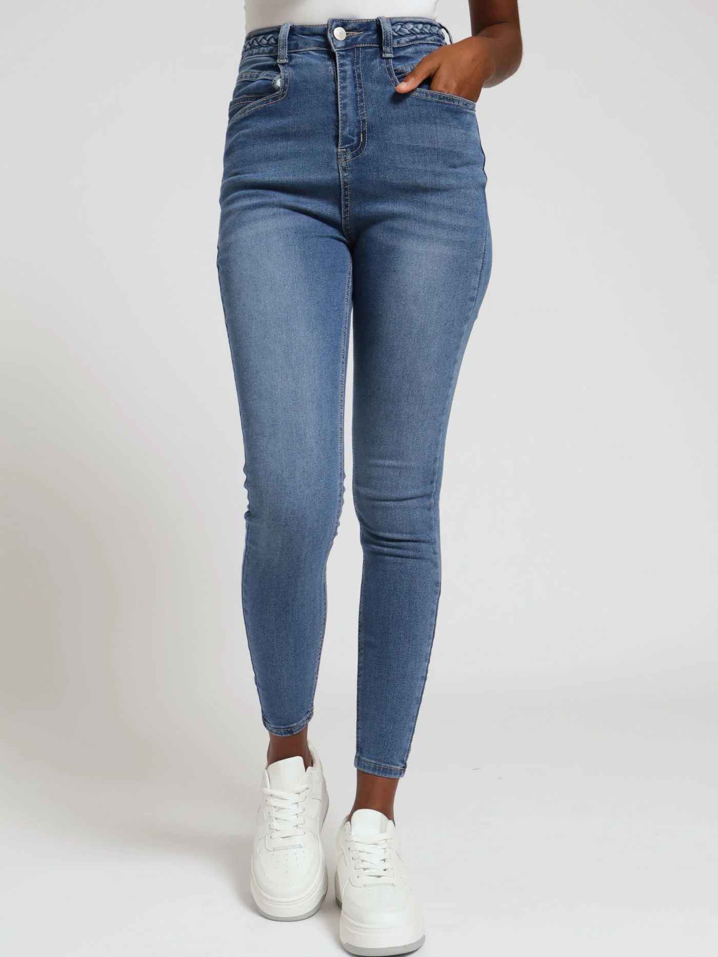 Self Belt Skinny Jean