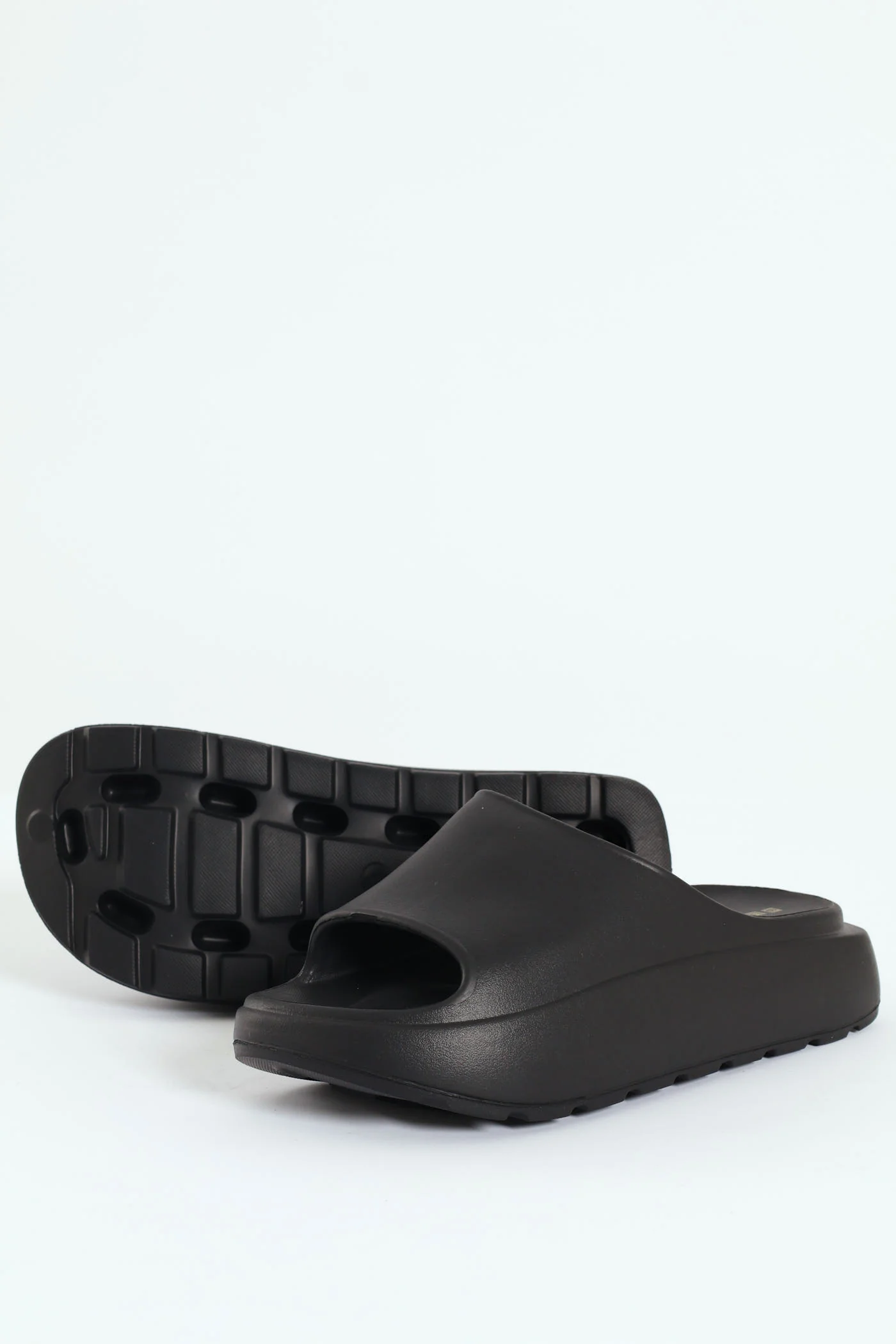 Platform Eva Slide Sandal - Black - Image 4