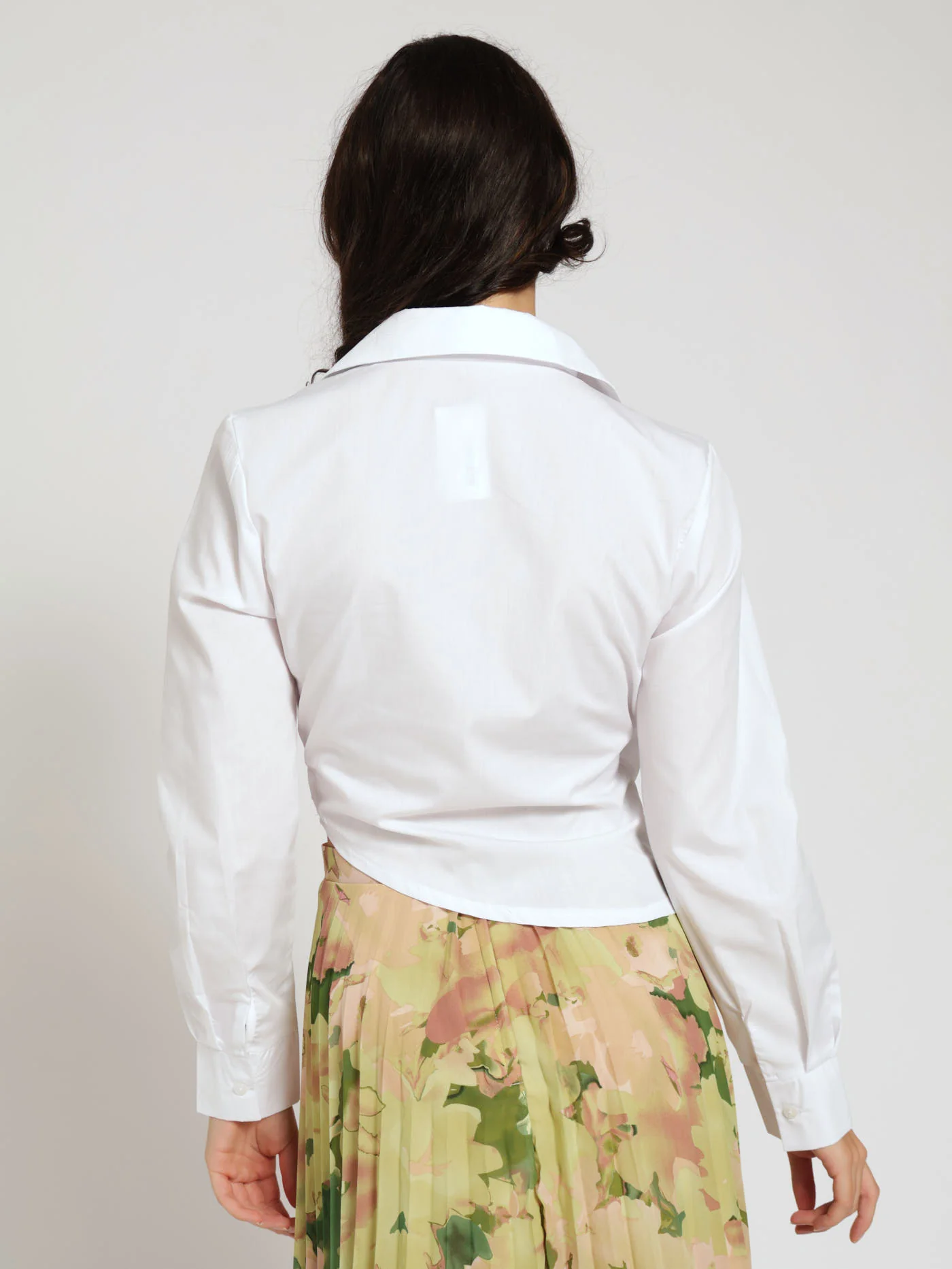 Pleat Poplin Shirt - White - Image 3