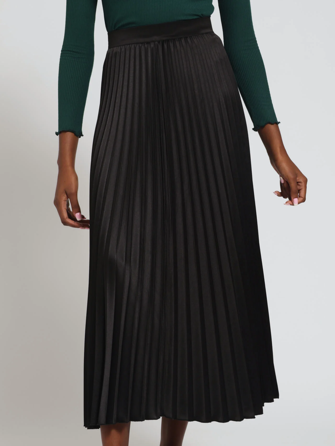 Pleated Black Skirt - Image 2