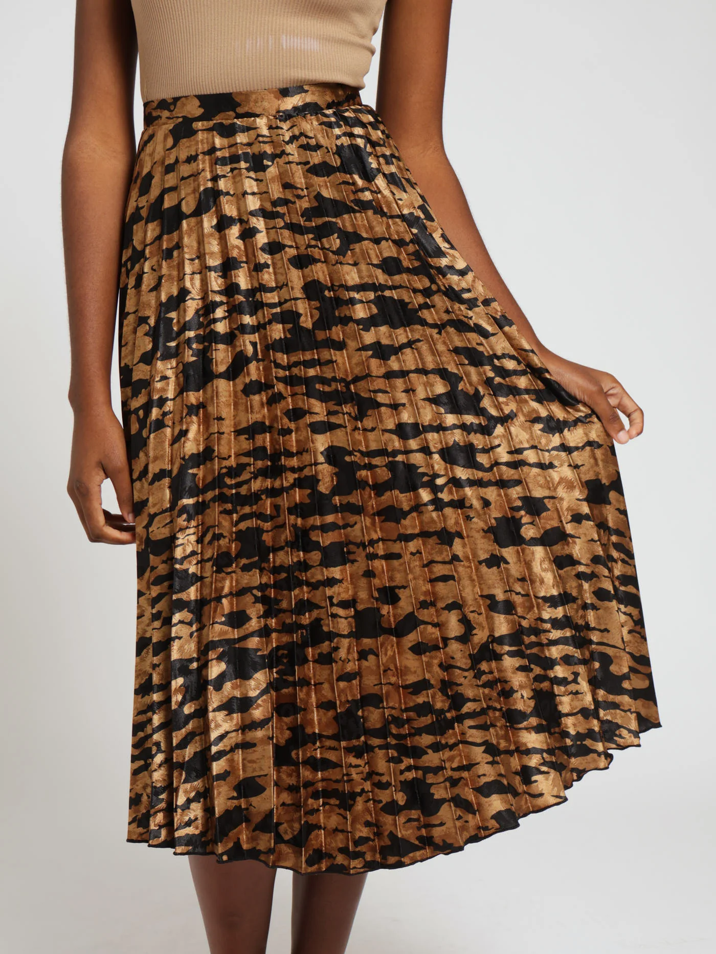 Pleated Skirt - Animal