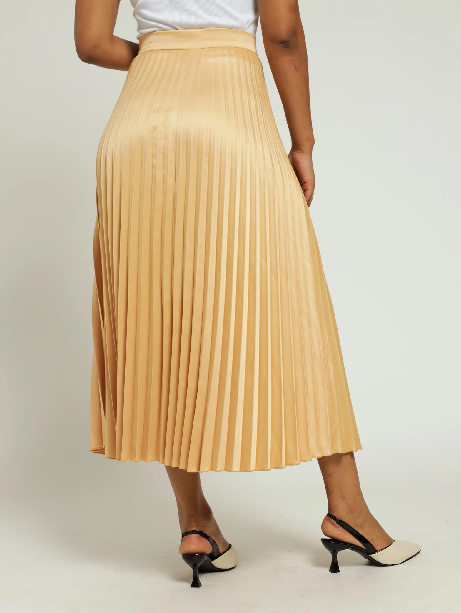Pleated Skirt - Beige - Image 3