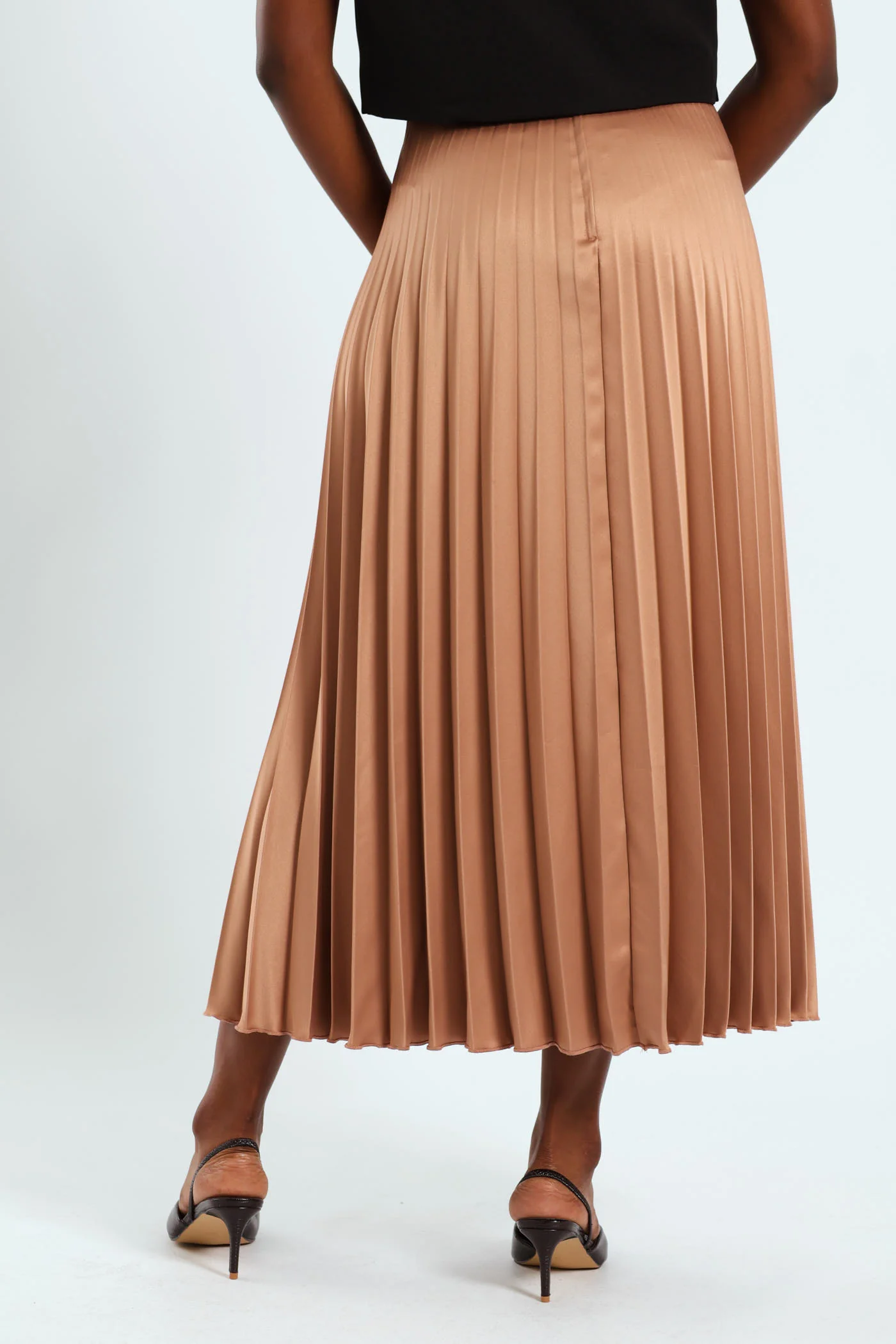 Pleated Skirt - Brown - Image 4