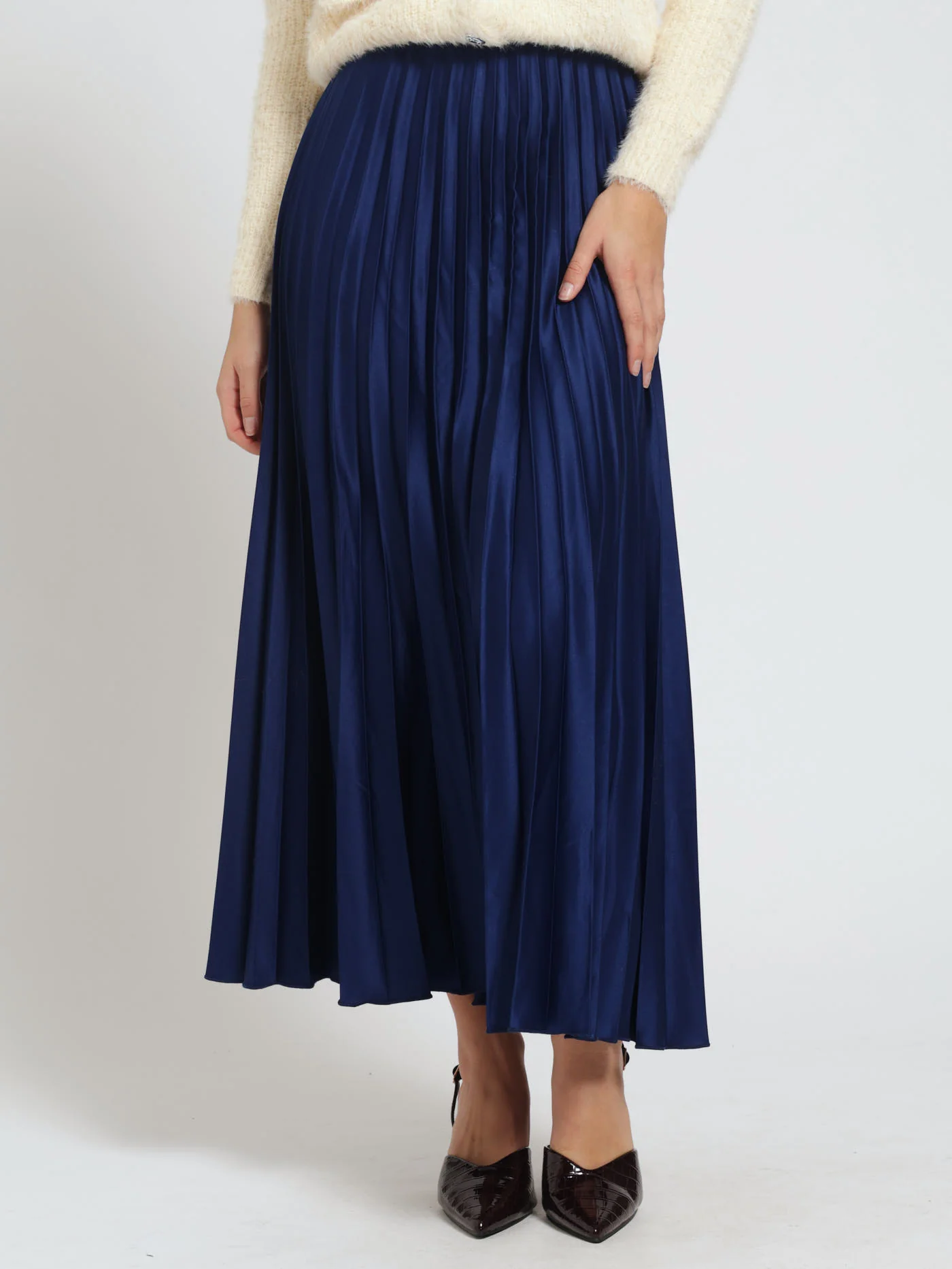 Pleated Skirt - Cobalt