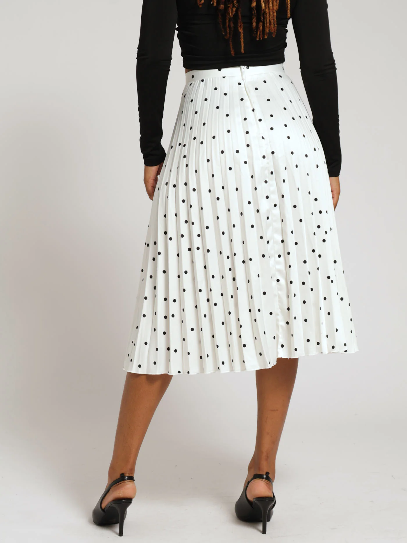 Pleated Skirt - Cream - Image 3