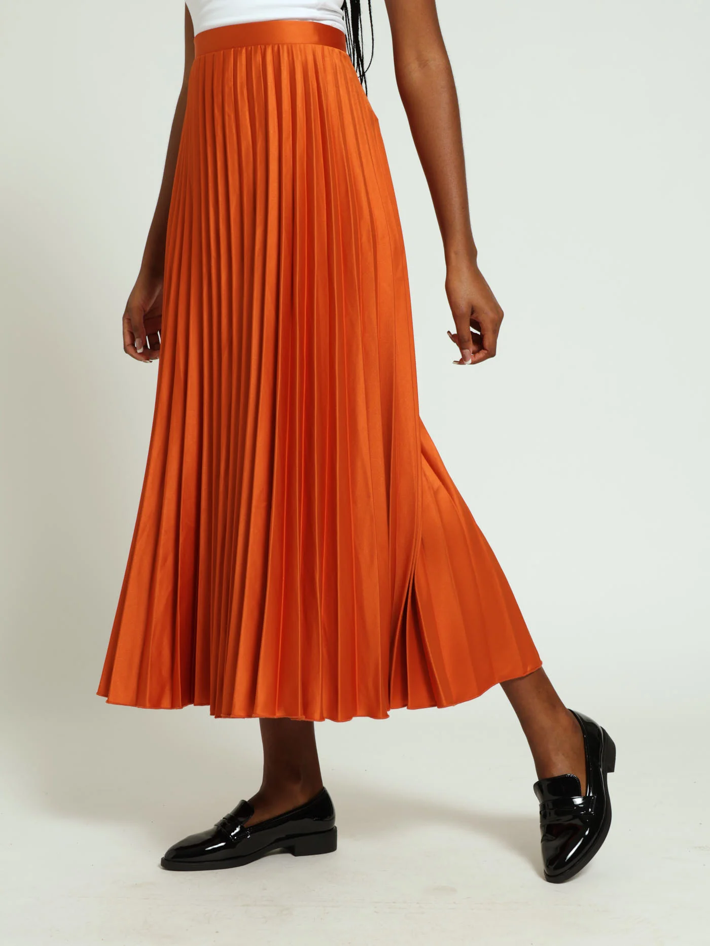 Pleated Skirt - Dark Orange - Image 2