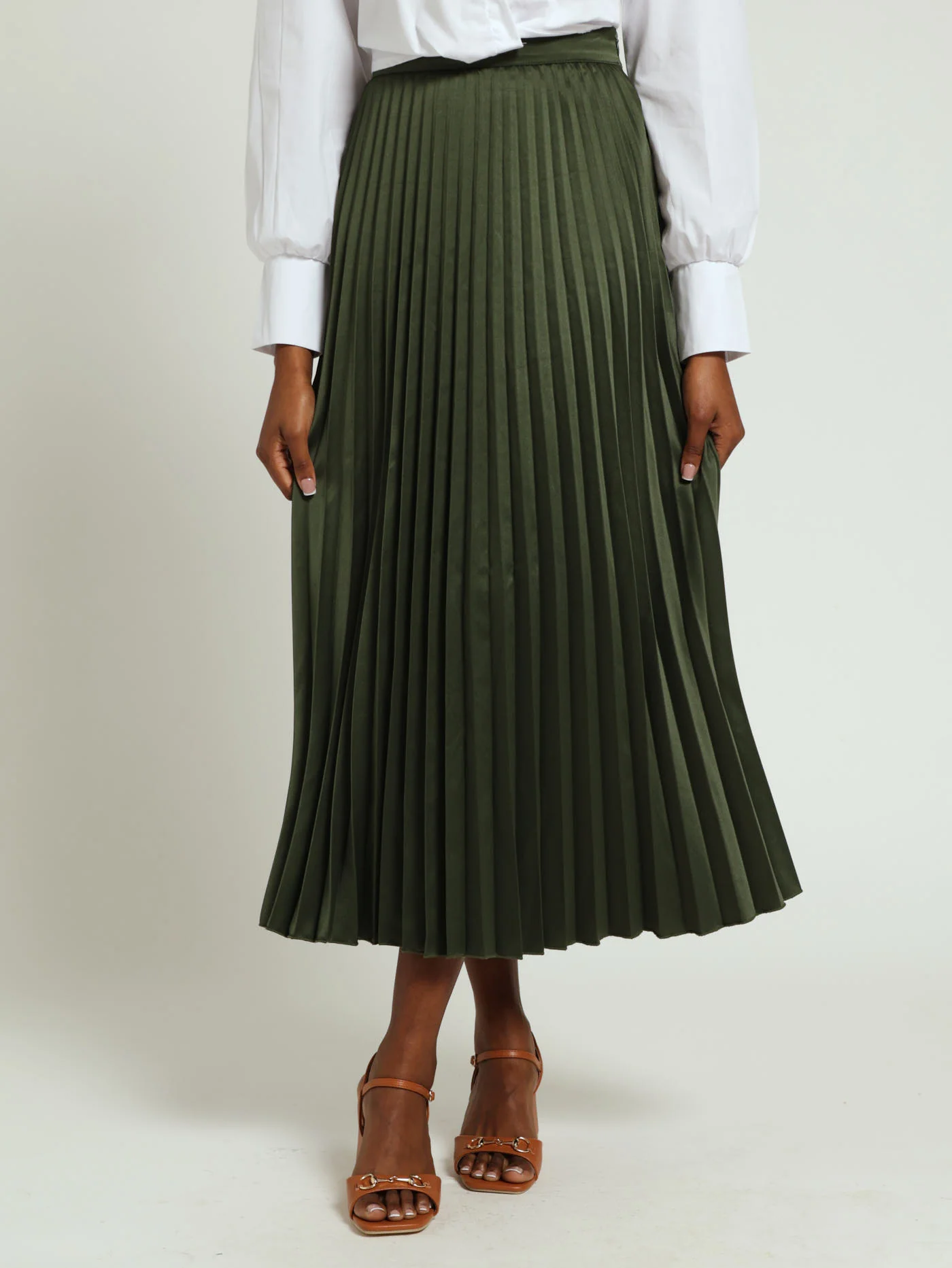 Pleated Skirt - Fatigue