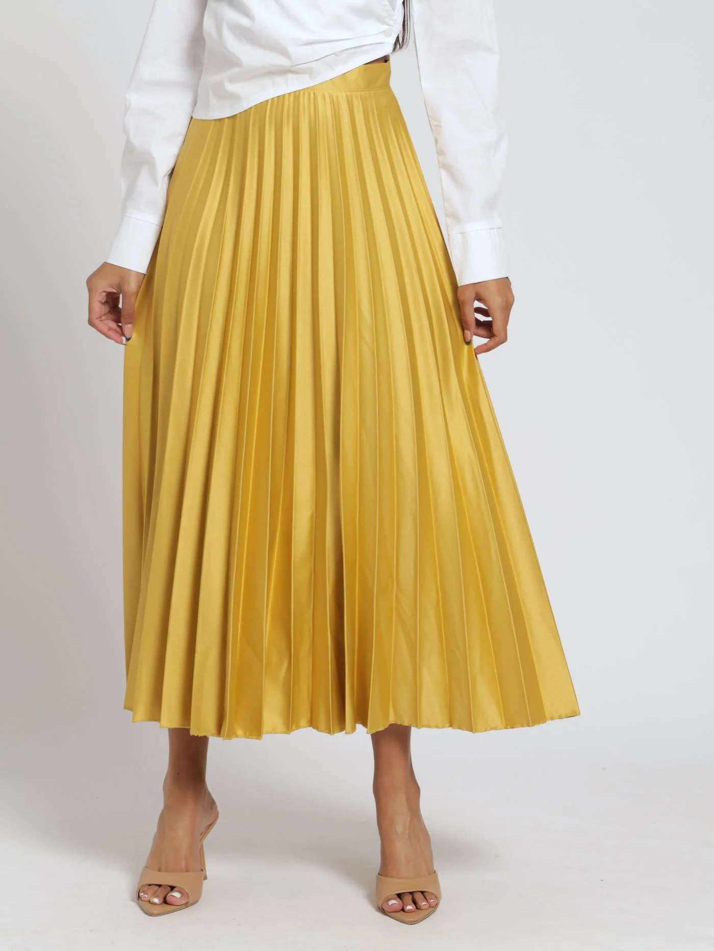 Pleated Skirt - Gold