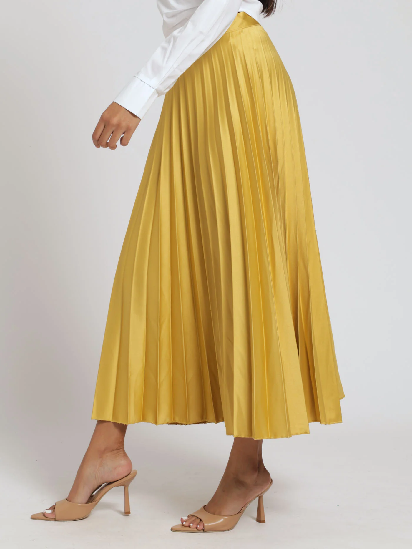 Pleated Skirt - Gold - Image 3