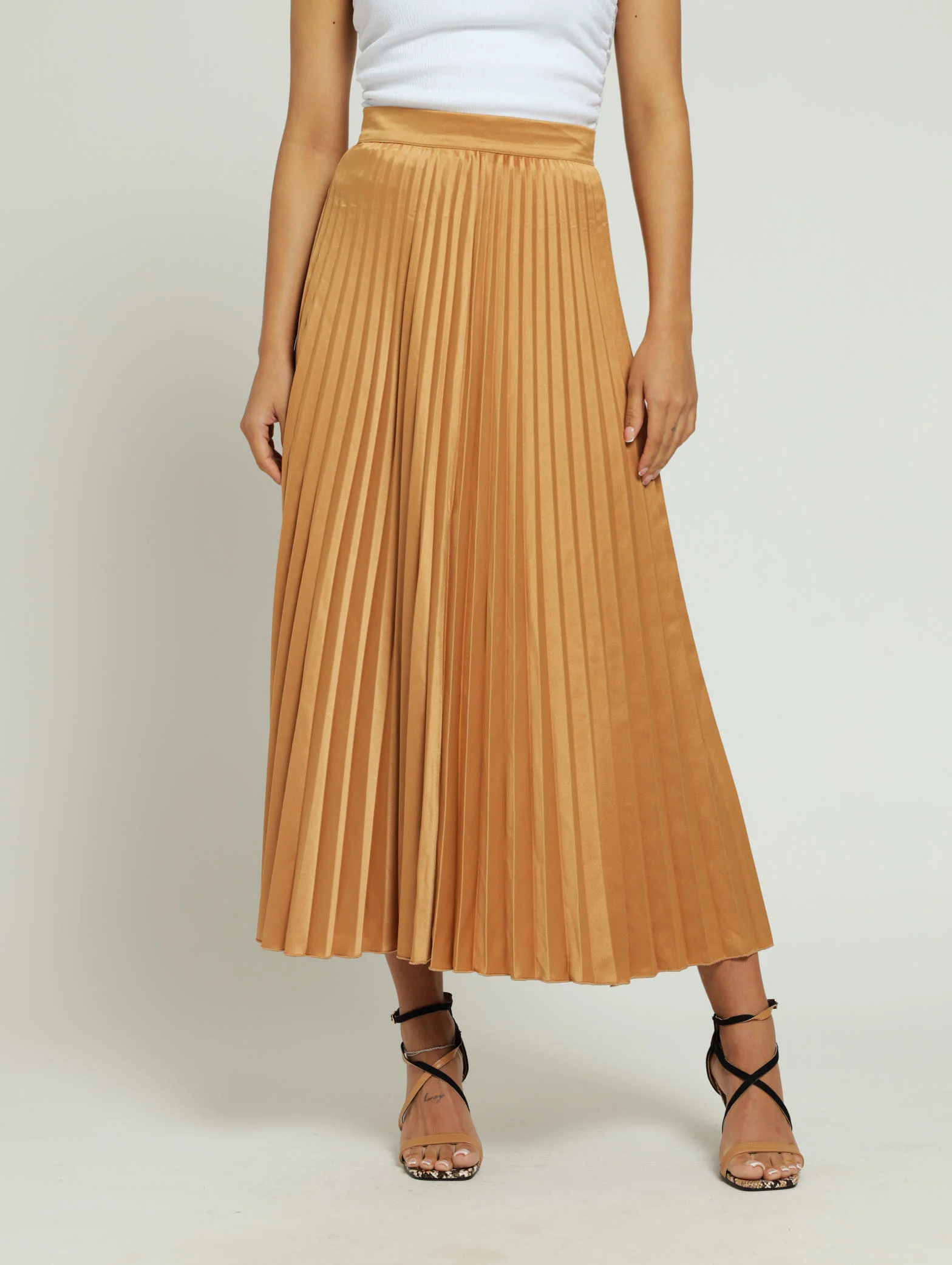 Pleated Skirt - Gold