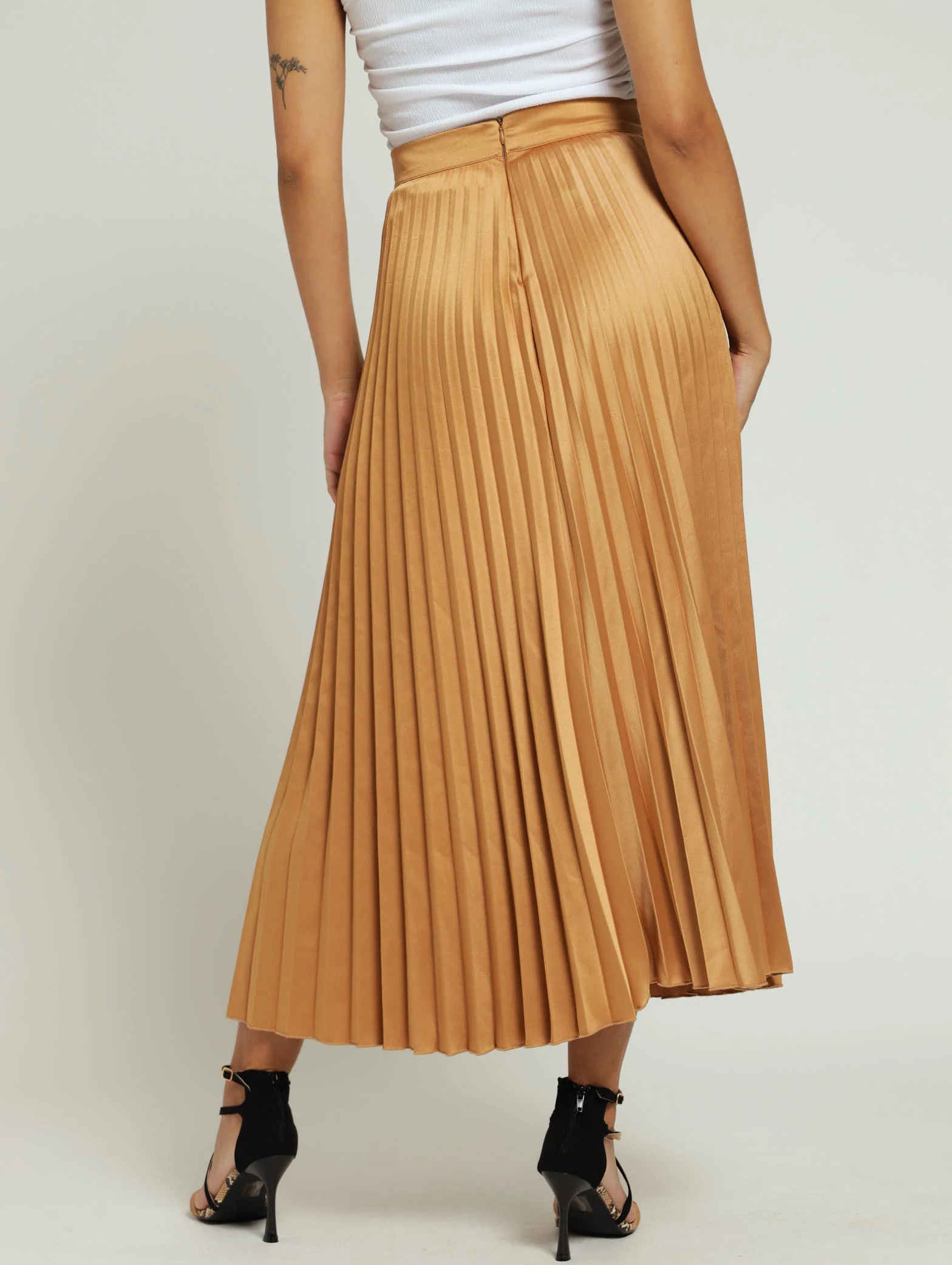 Pleated Skirt - Gold - Image 3