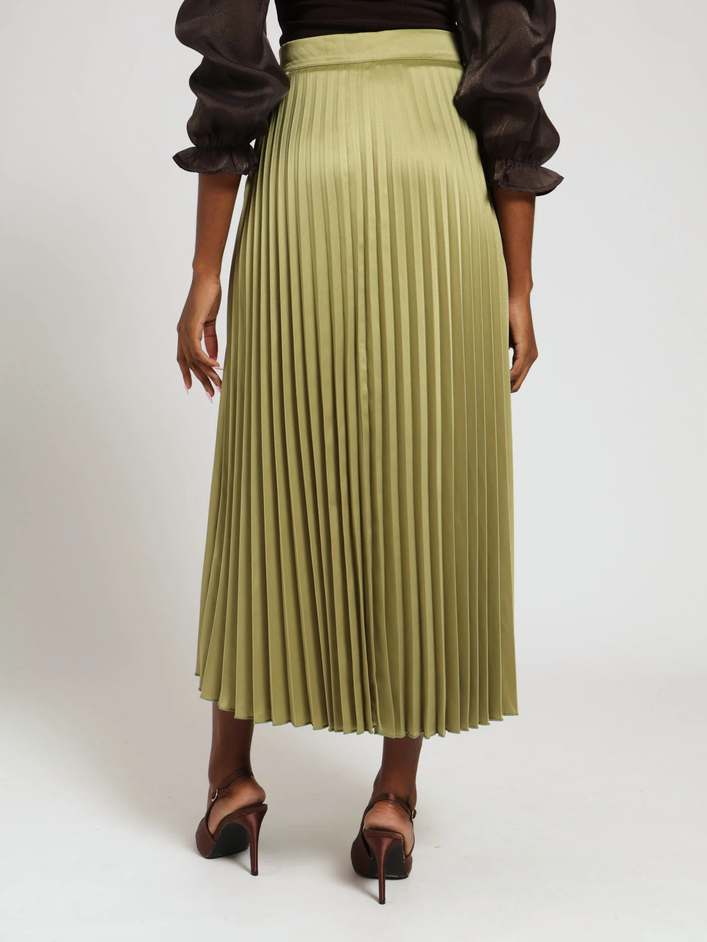 Pleated Skirt - Sage - Image 3