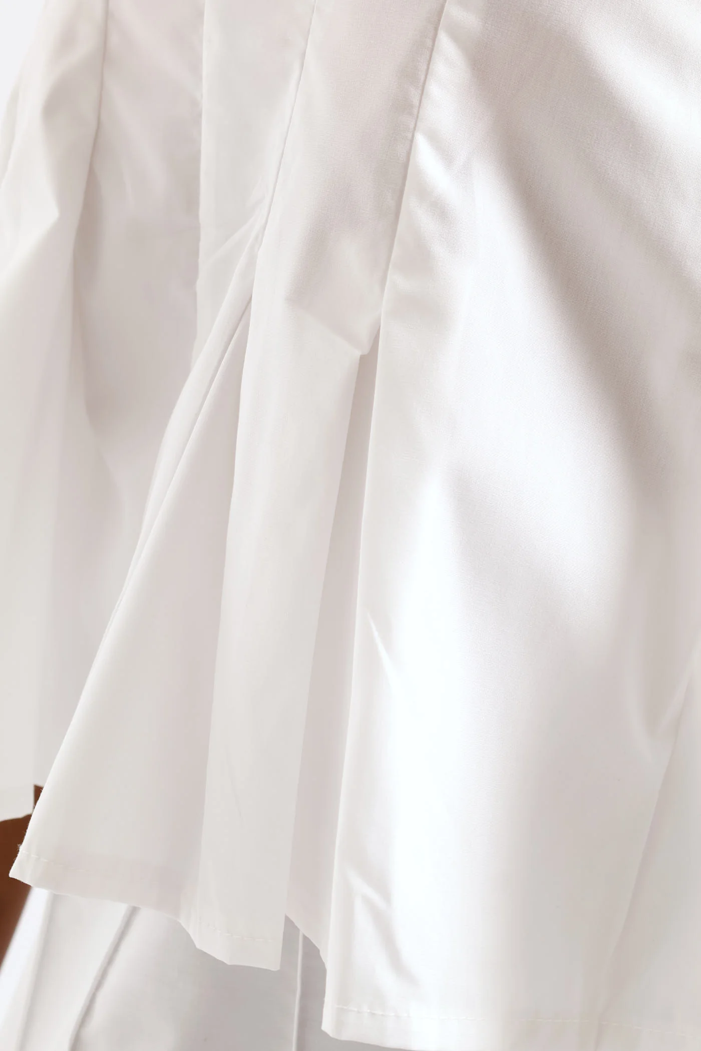 Pleated Strappy Poplin Top - White - Image 4