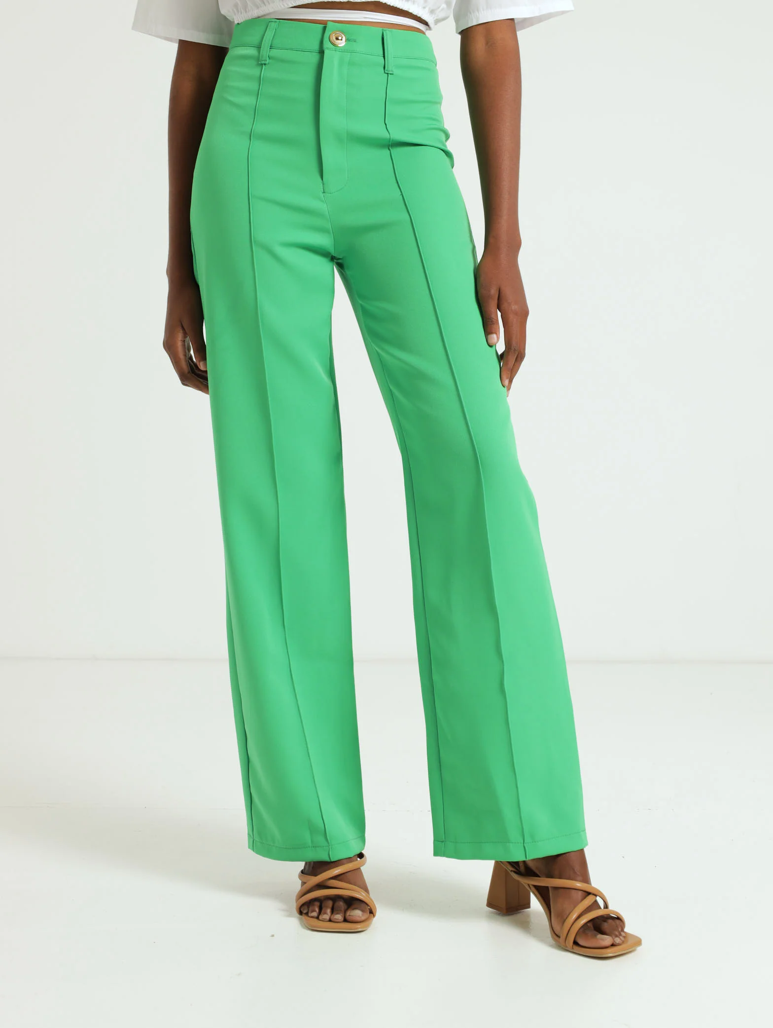 Pleated Wideleg Pants