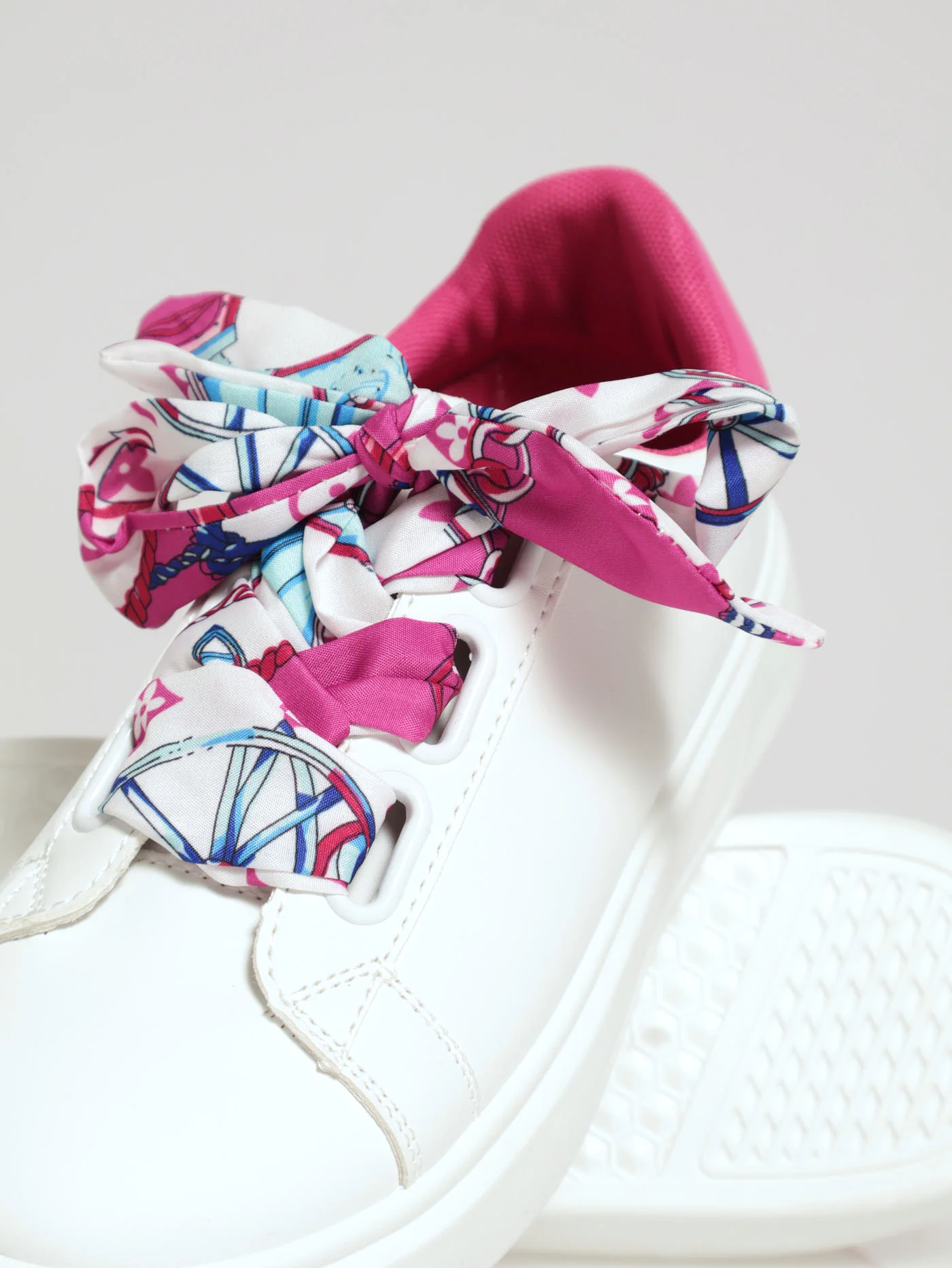 Plim Sneaker With Printed Ribbon Shoelace - Pink - Image 3