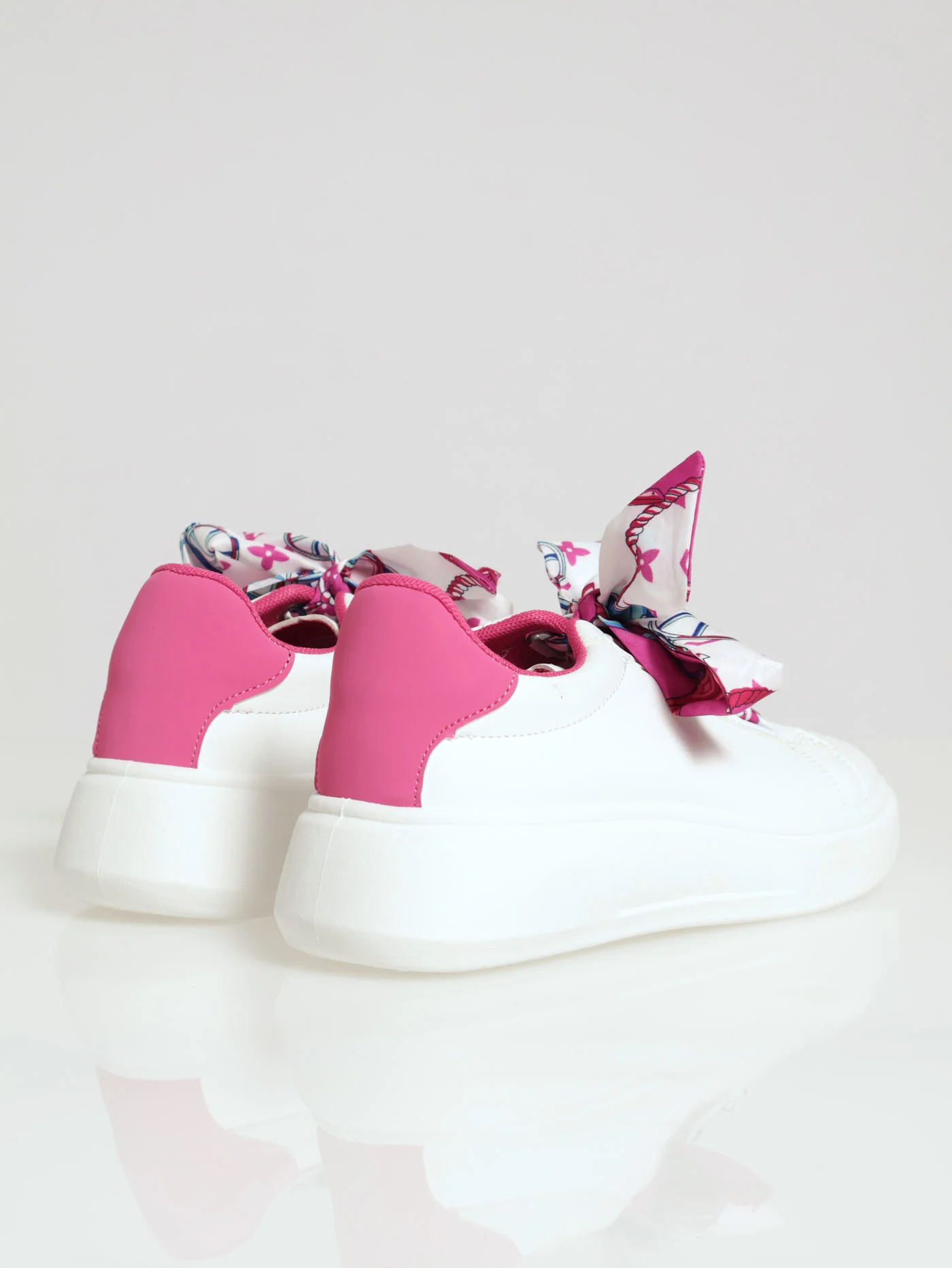 Plim Sneaker With Printed Ribbon Shoelace - Pink - Image 5