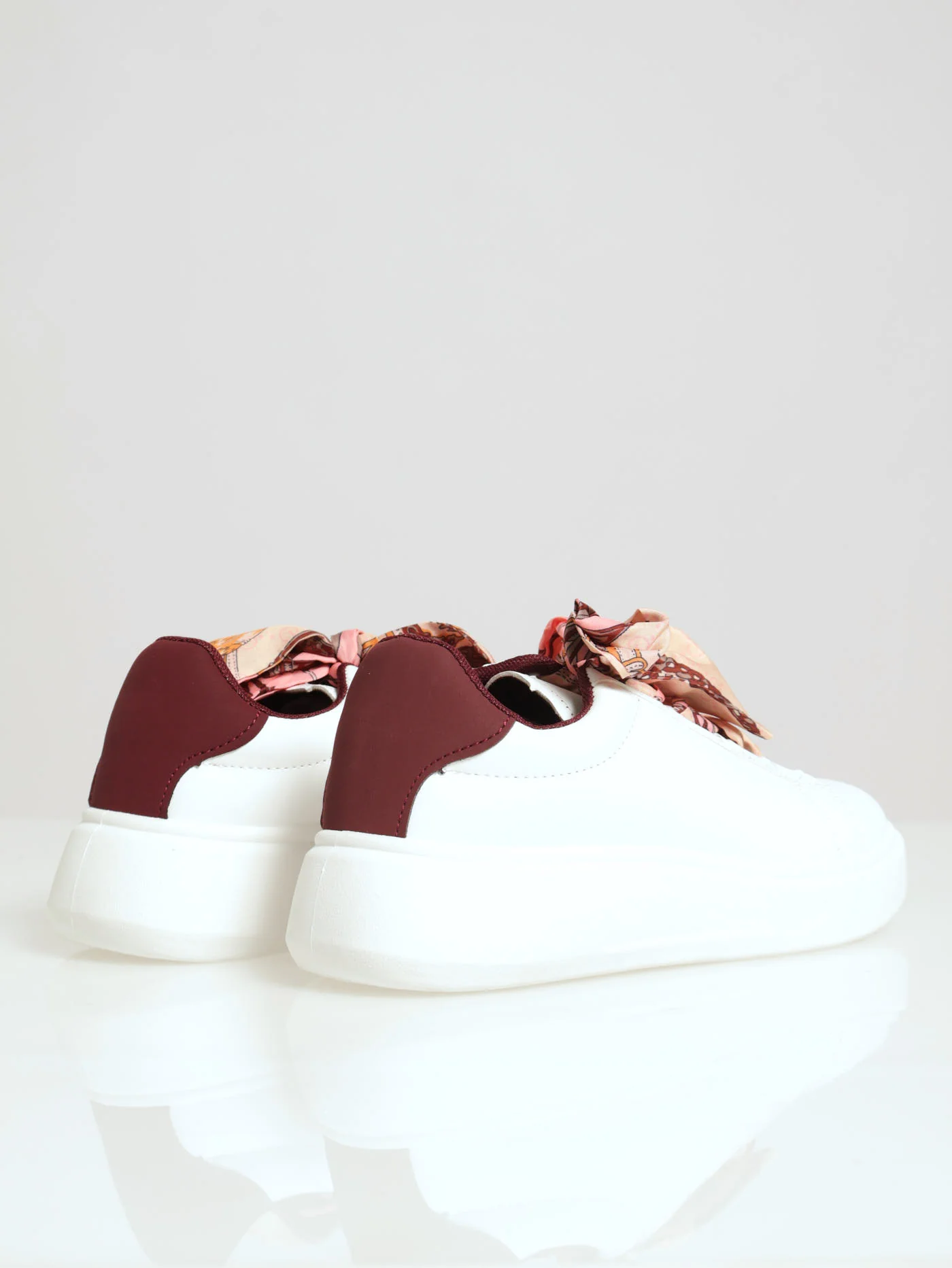 Plim Sneaker With Printed Ribbon Shoelace - Pink - Image 7