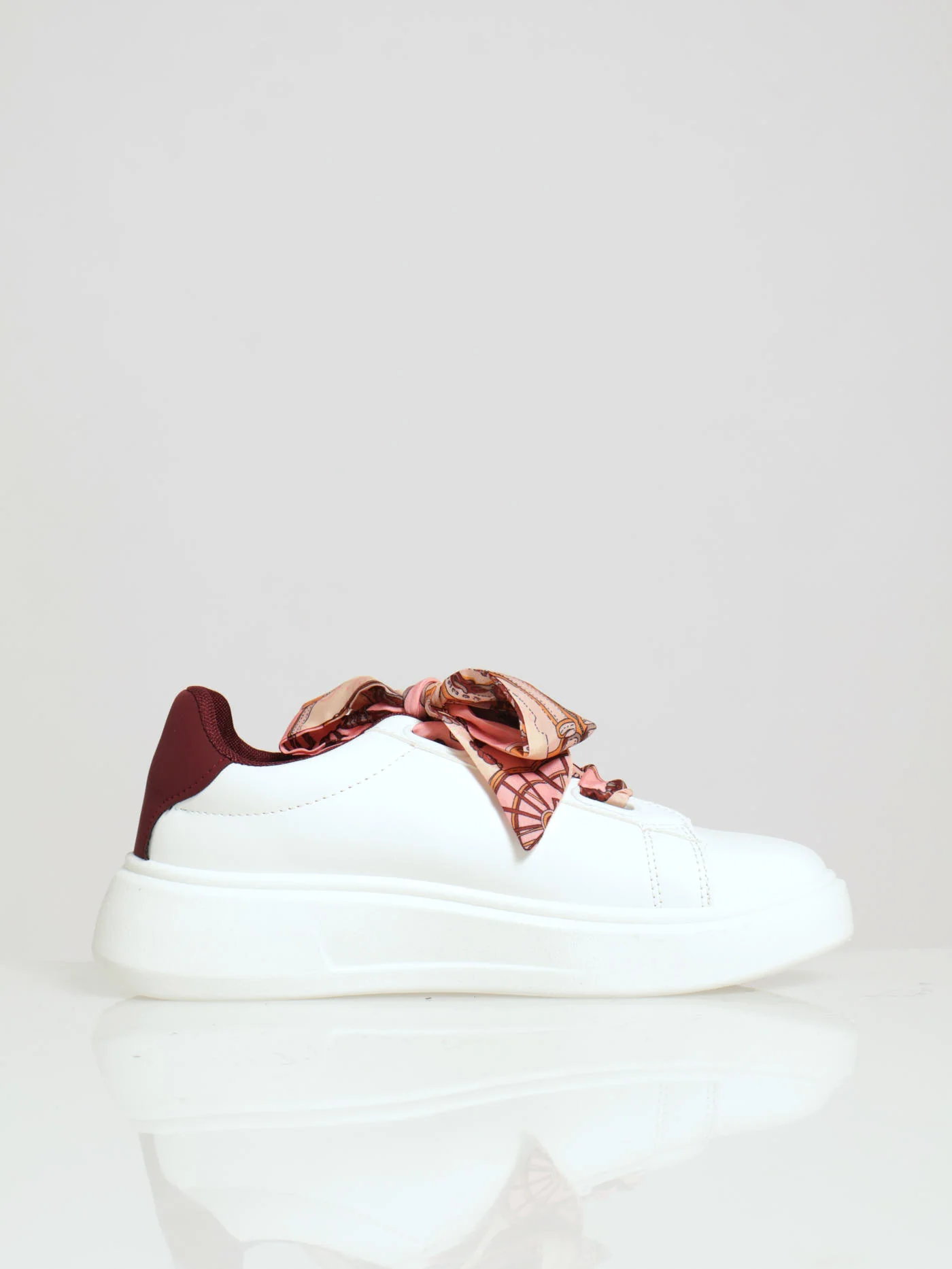 Plim Sneaker With Printed Ribbon Shoelace - Rust - Image 2